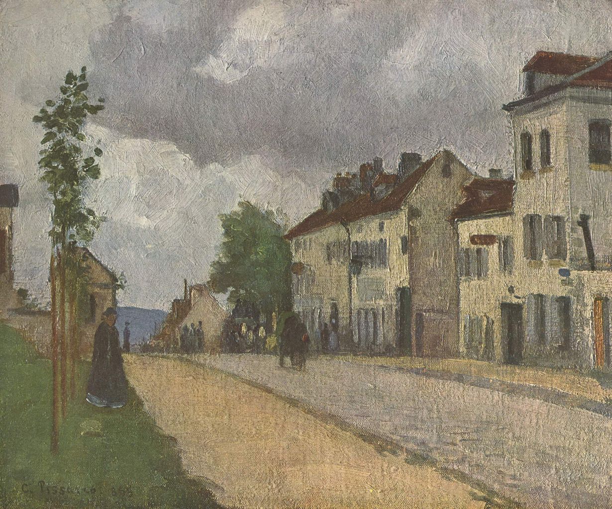 Street in Pontoise by Camille Pissarro