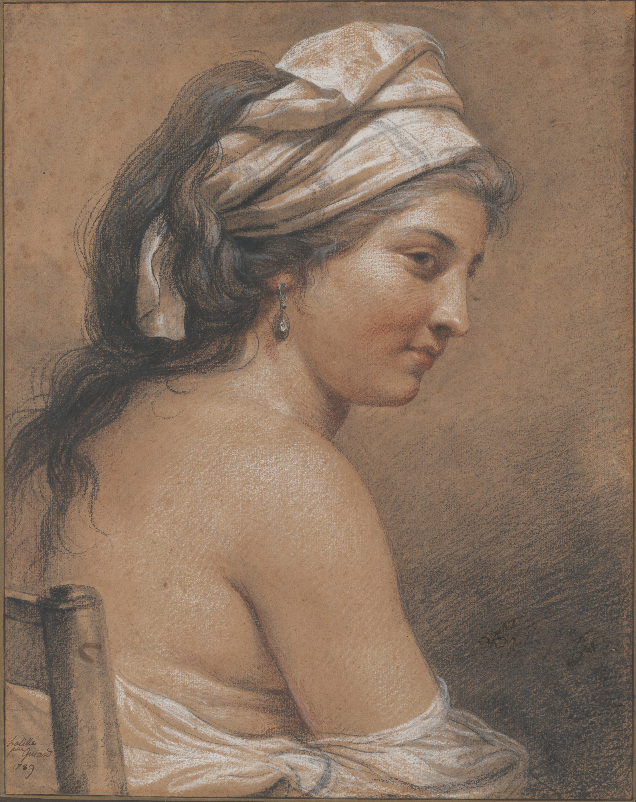 Study of a Seated Woman Seen from Behind by Adélaïde Labille-Guiard