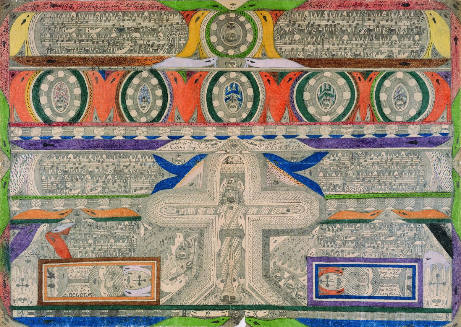Crucifixion of the Holy St. Adolf by Adolf Wölfli
