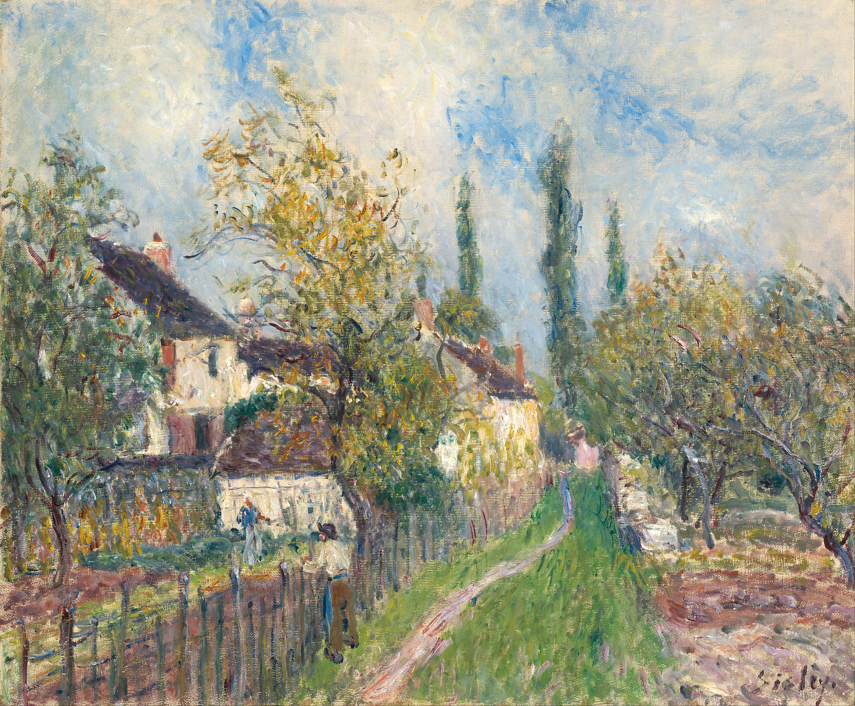 A path at Les Sablons by Alfred Sisley