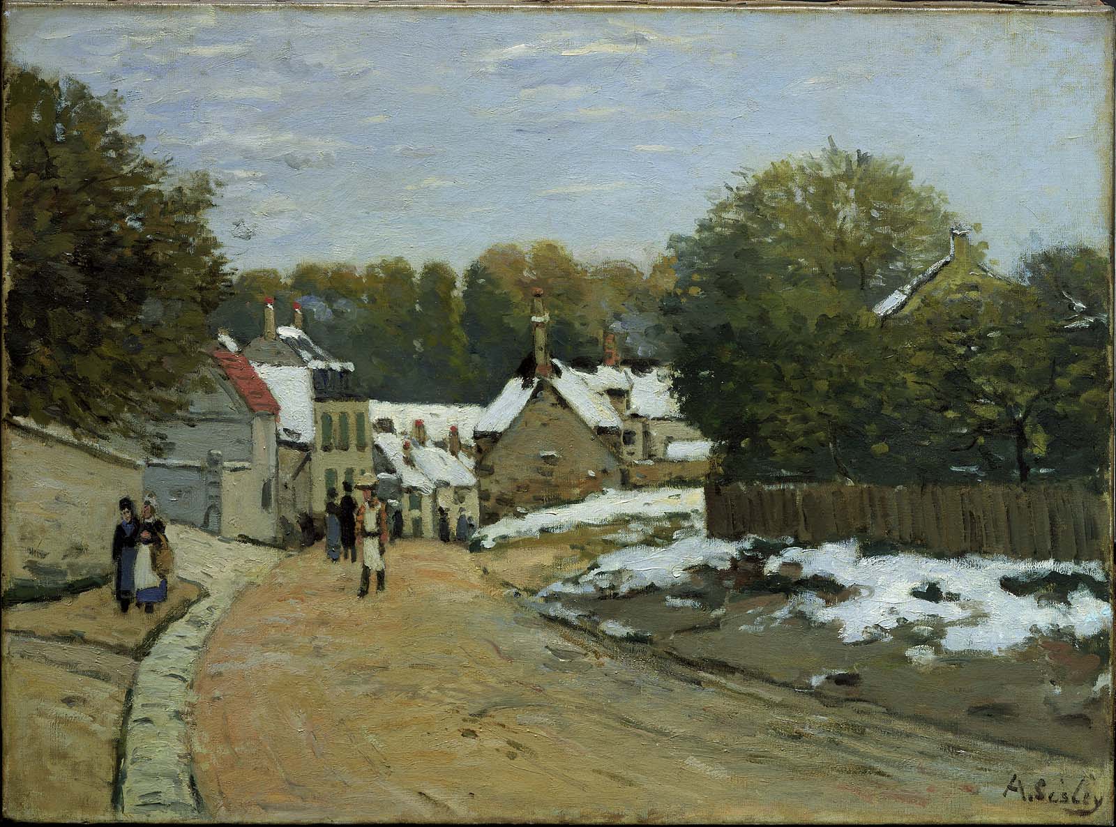 Early Snow at Louveciennes by Alfred Sisley