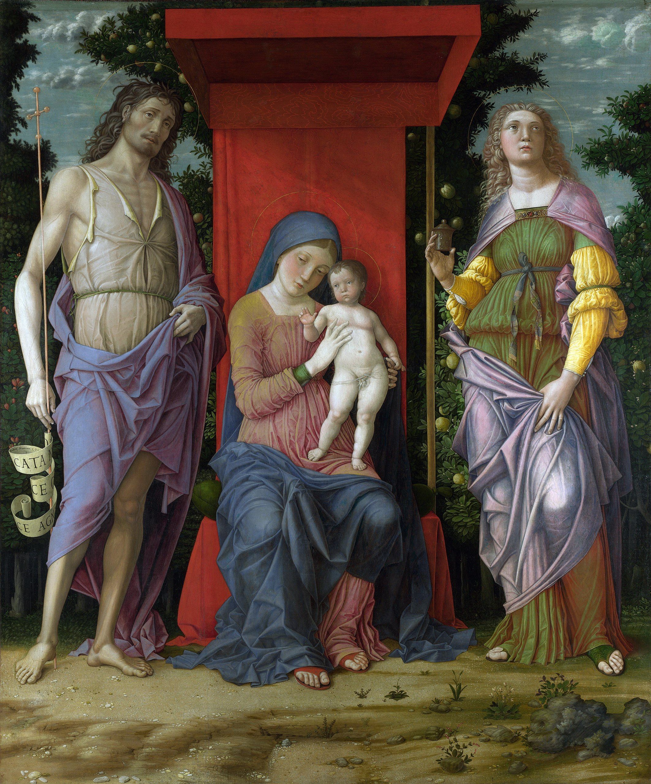 The Virgin and Child with the Magdalen and Saint John the Baptist by Andrea Mantegna