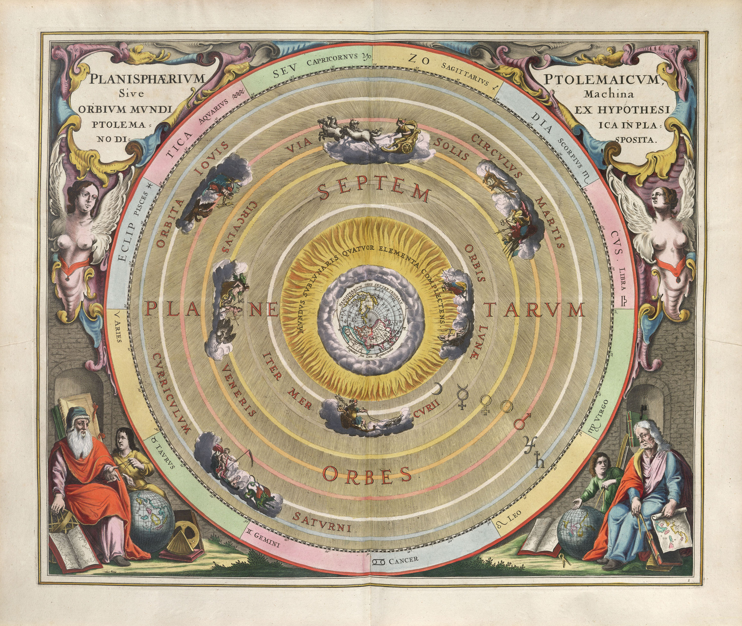 Harmonia Macrocosmica Plate 1 — The Planisphere of Ptolemy by Andreas Cellarius
