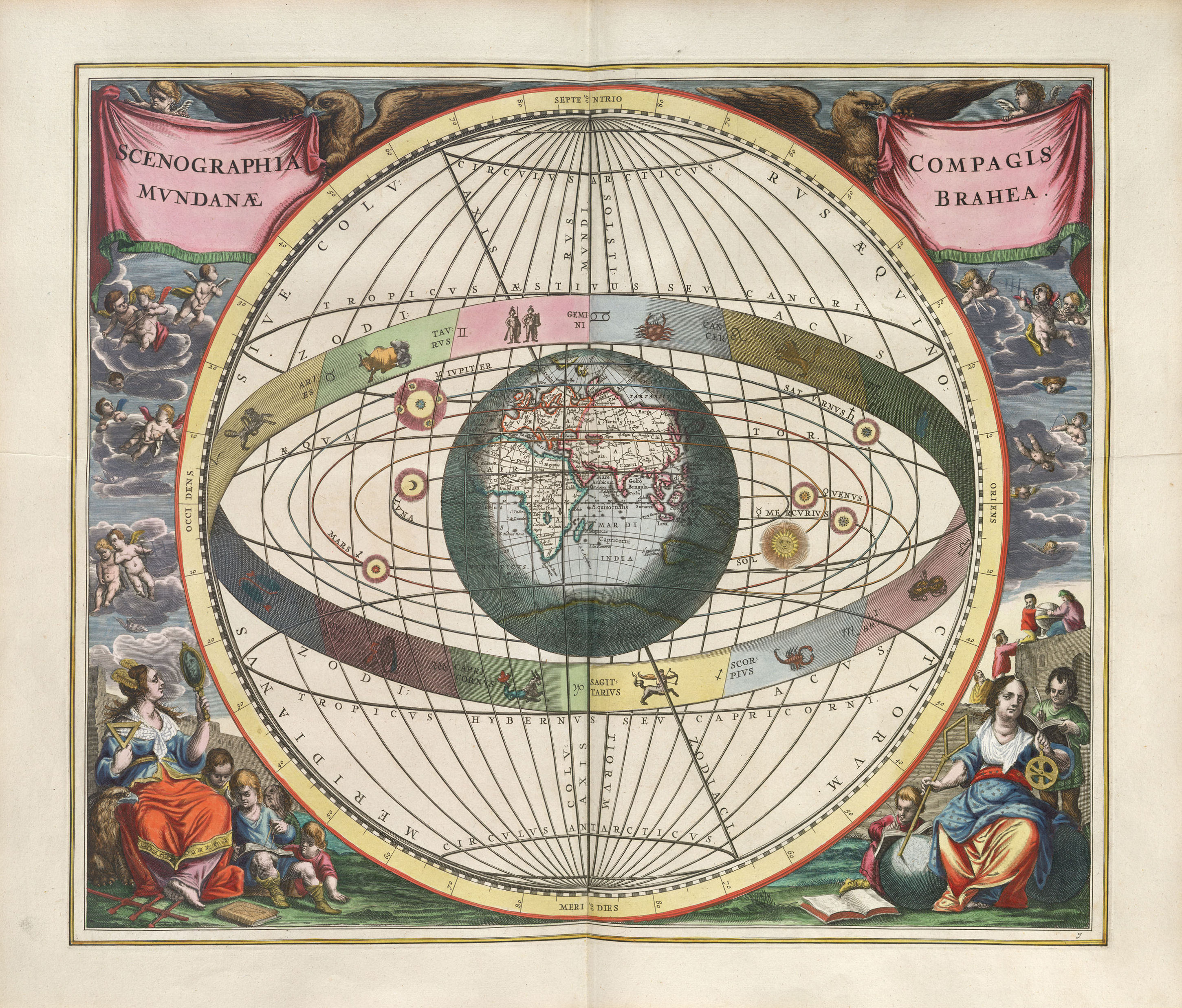 Harmonia Macrocosmica Plate 7 — Brahe's Construction of the
          World by Andreas Cellarius