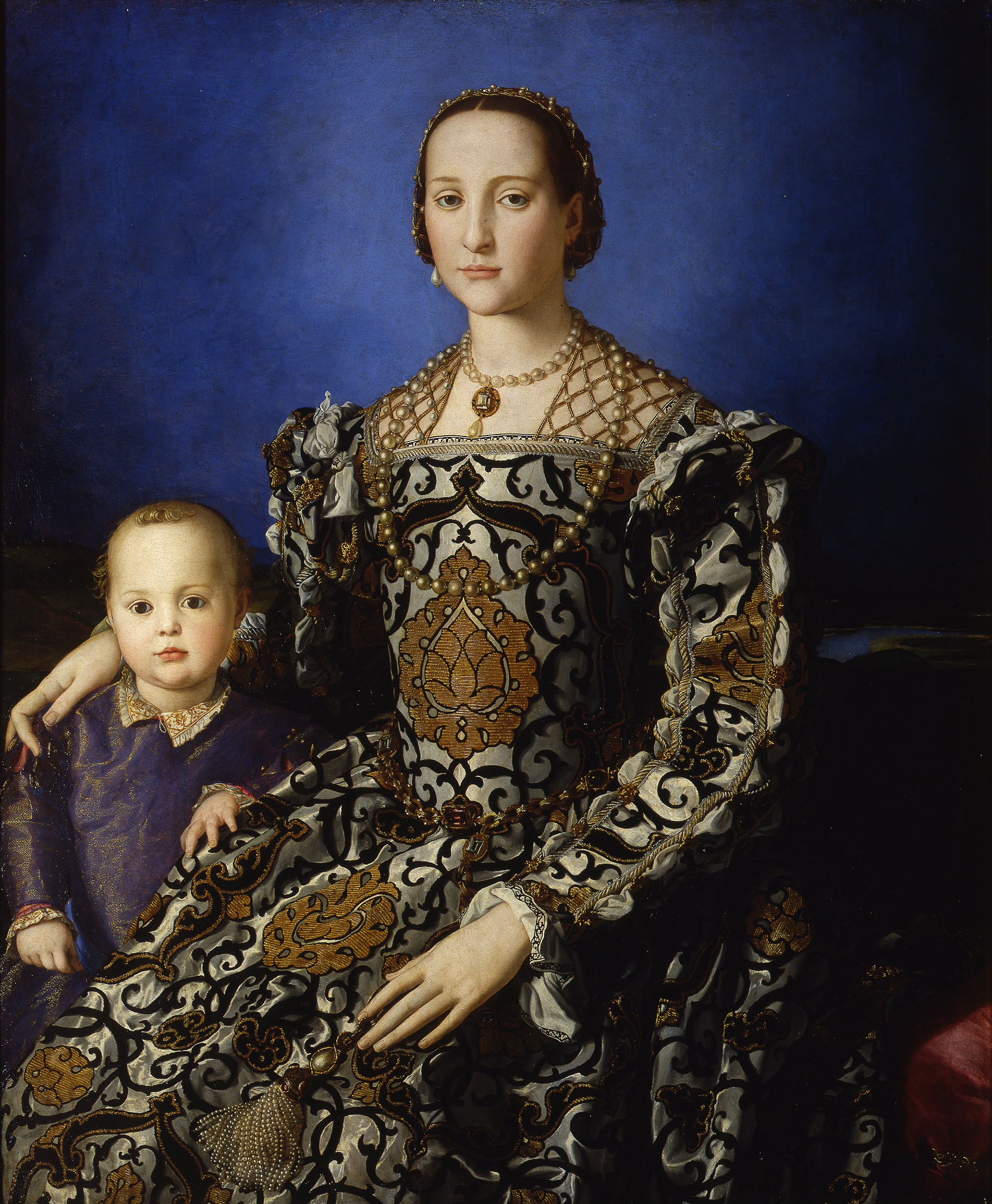 Portrait of Eleanor of Toledo with her son Giovanni de Medici by Agnolo Bronzino
