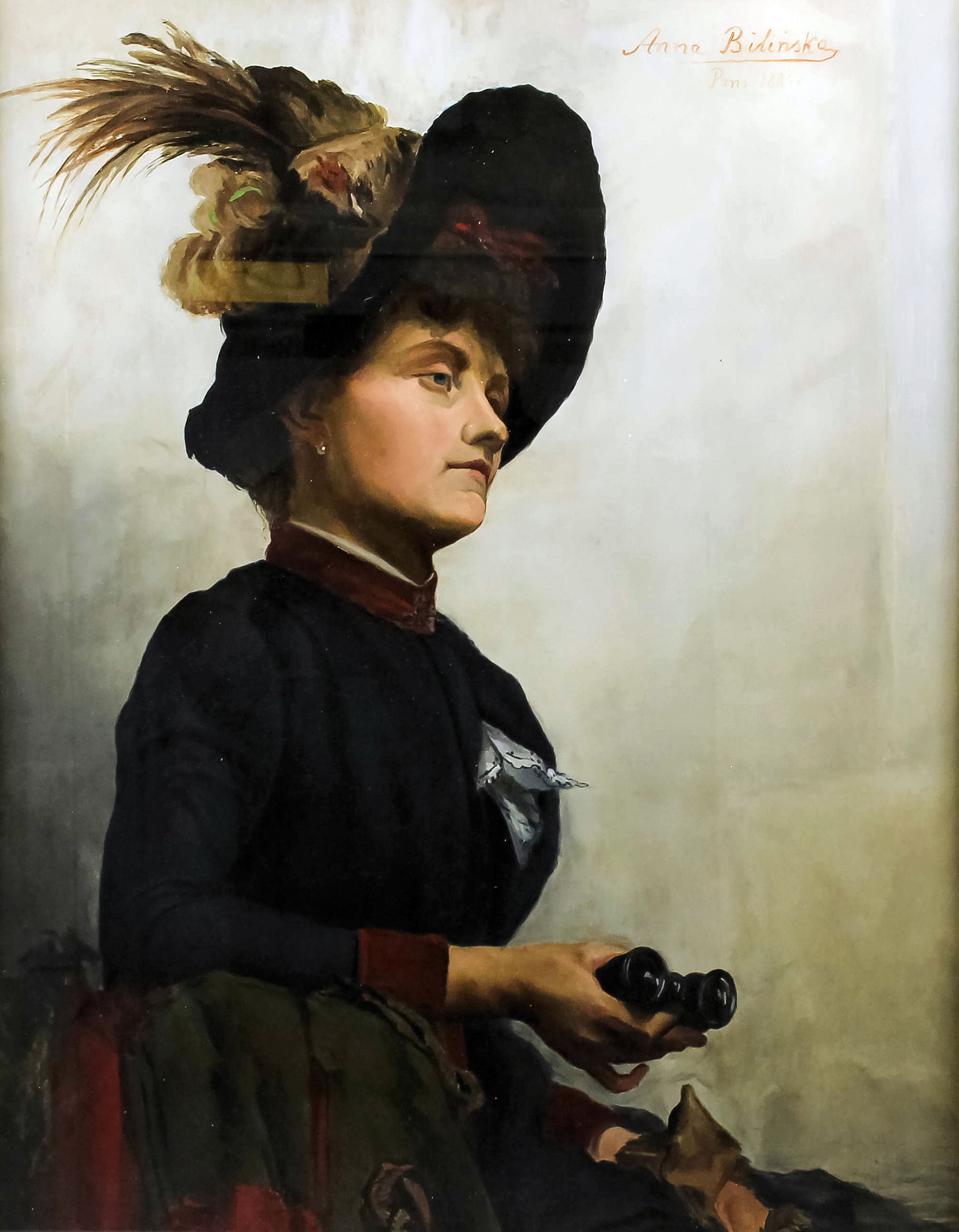 Portrait of a Lady with Binoculars by Anna Bilińska-Bohdanowicz