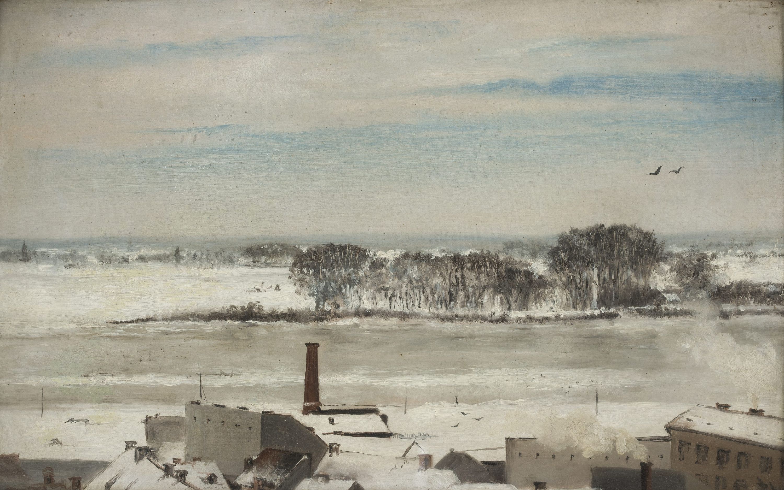 View from the Conservatory (Saska Kępa during winter) by Anna Bilińska-Bohdanowicz