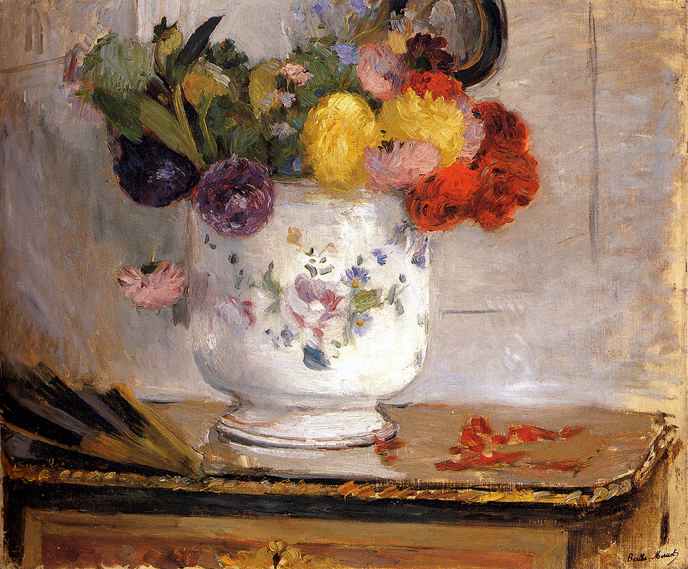 Dahlias by Berthe Morisot
