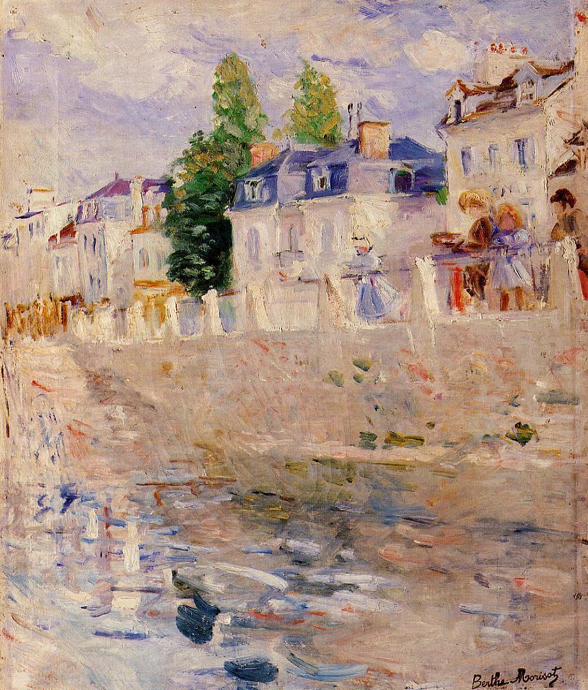 The Quay at Bougival by Berthe Morisot