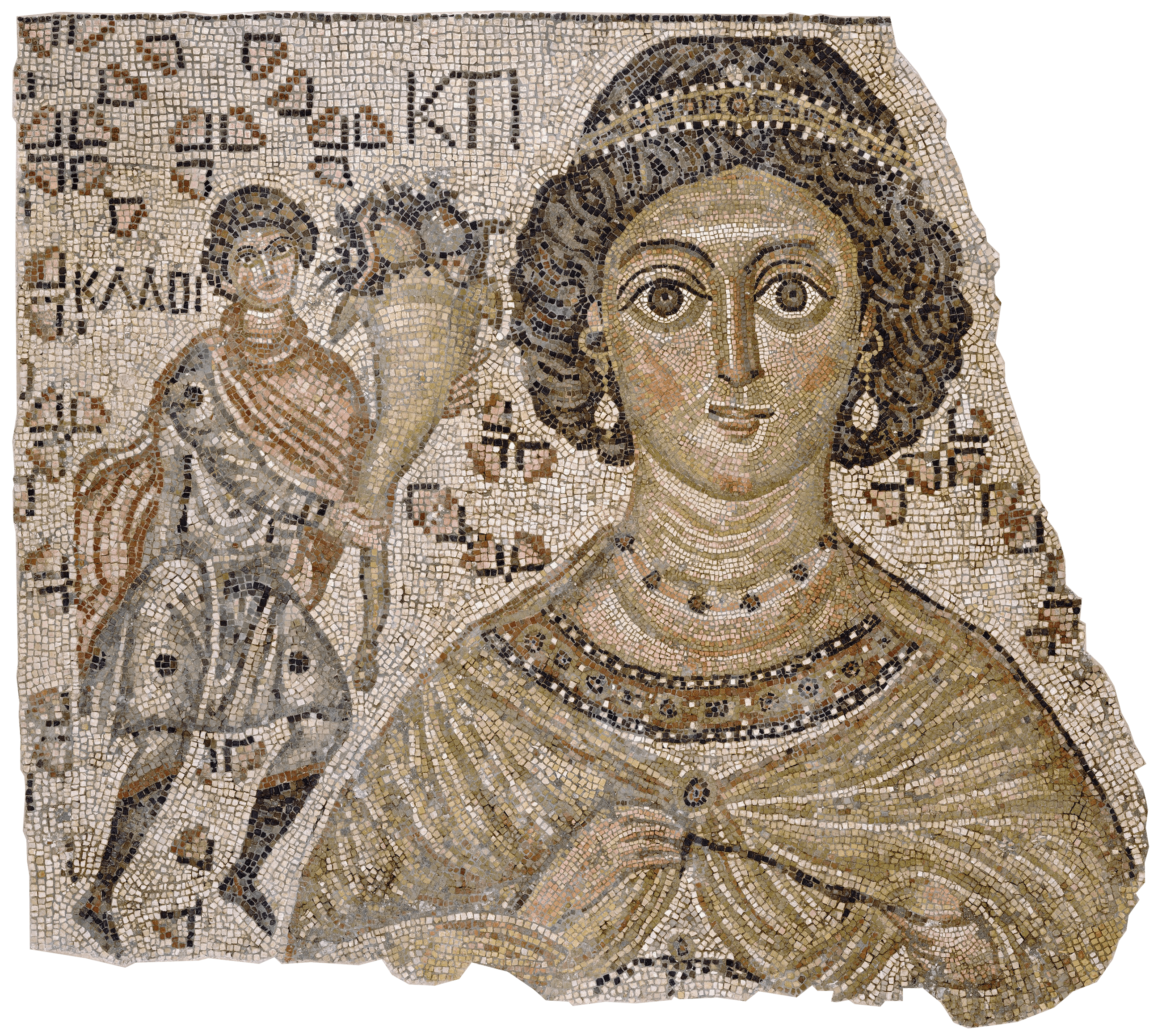 Floor Mosaic with Ktisis by Byzantine Art