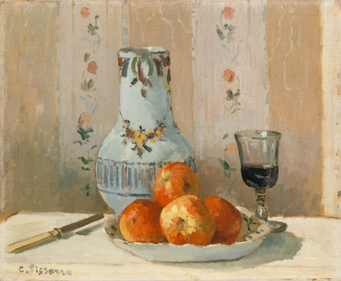 Still Life with Apples and Pitcher by Camille Pissarro