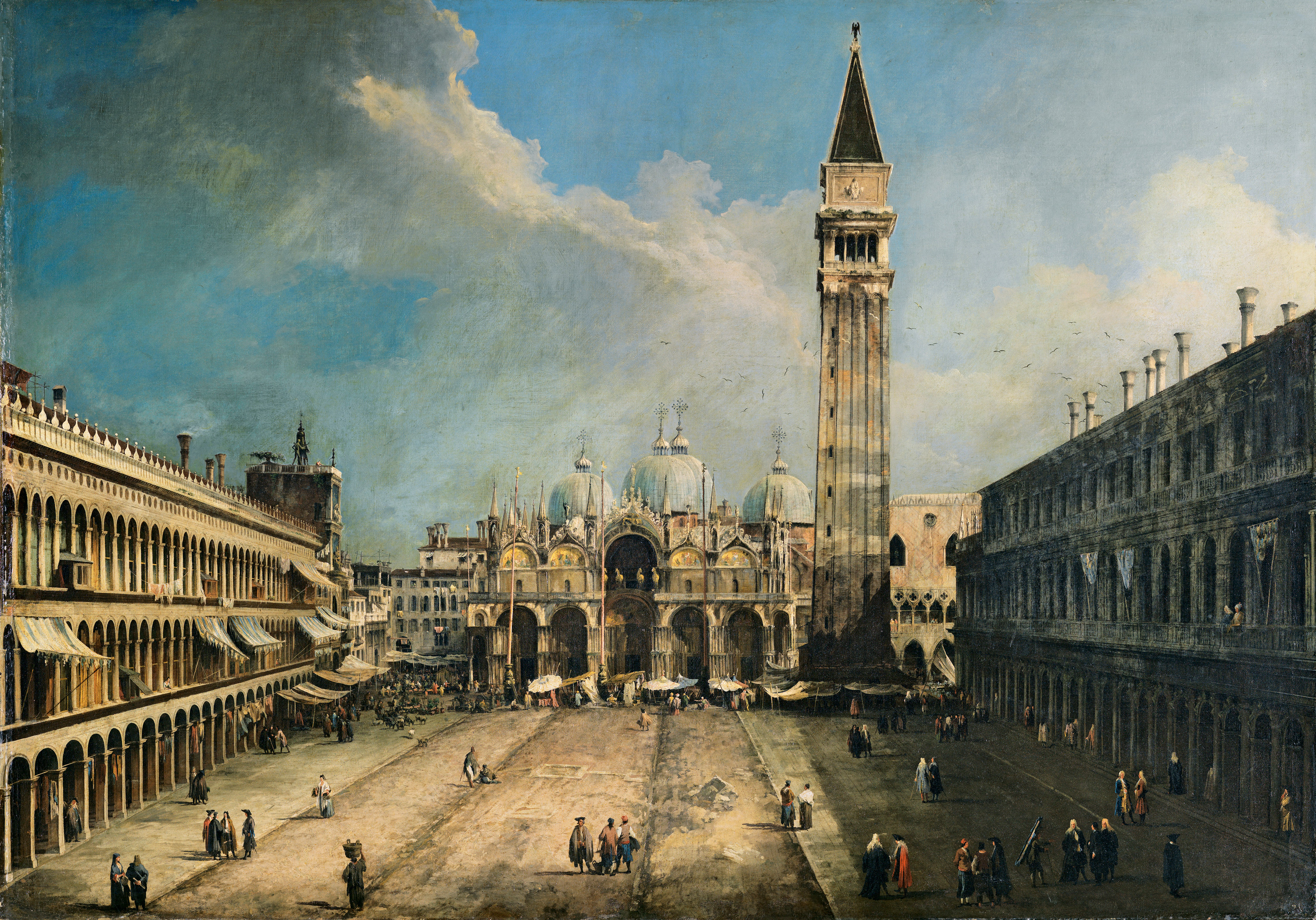 The Piazza San Marco in Venice by Canaletto