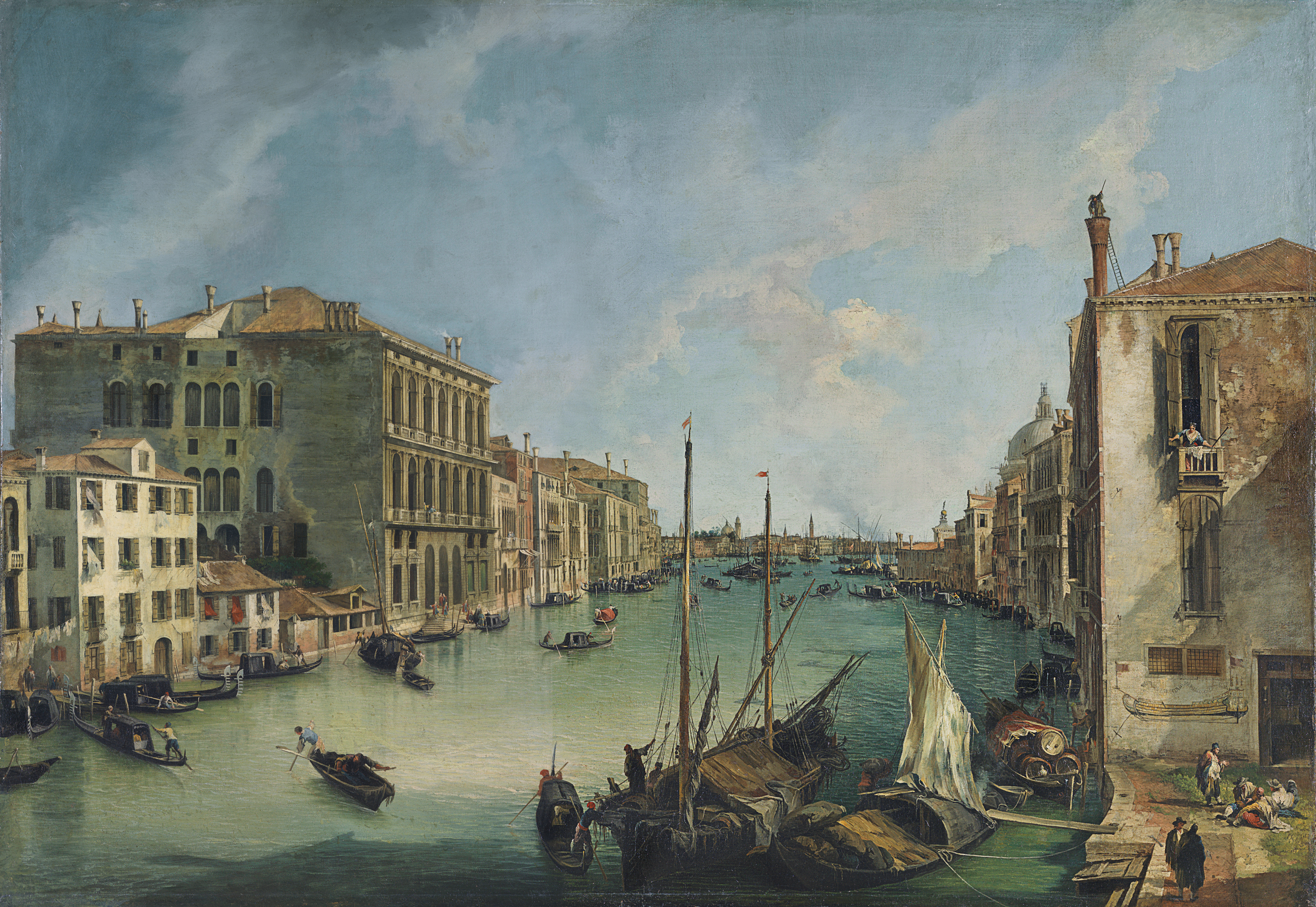 The Grand Canal from San Vio, Venice by Canaletto