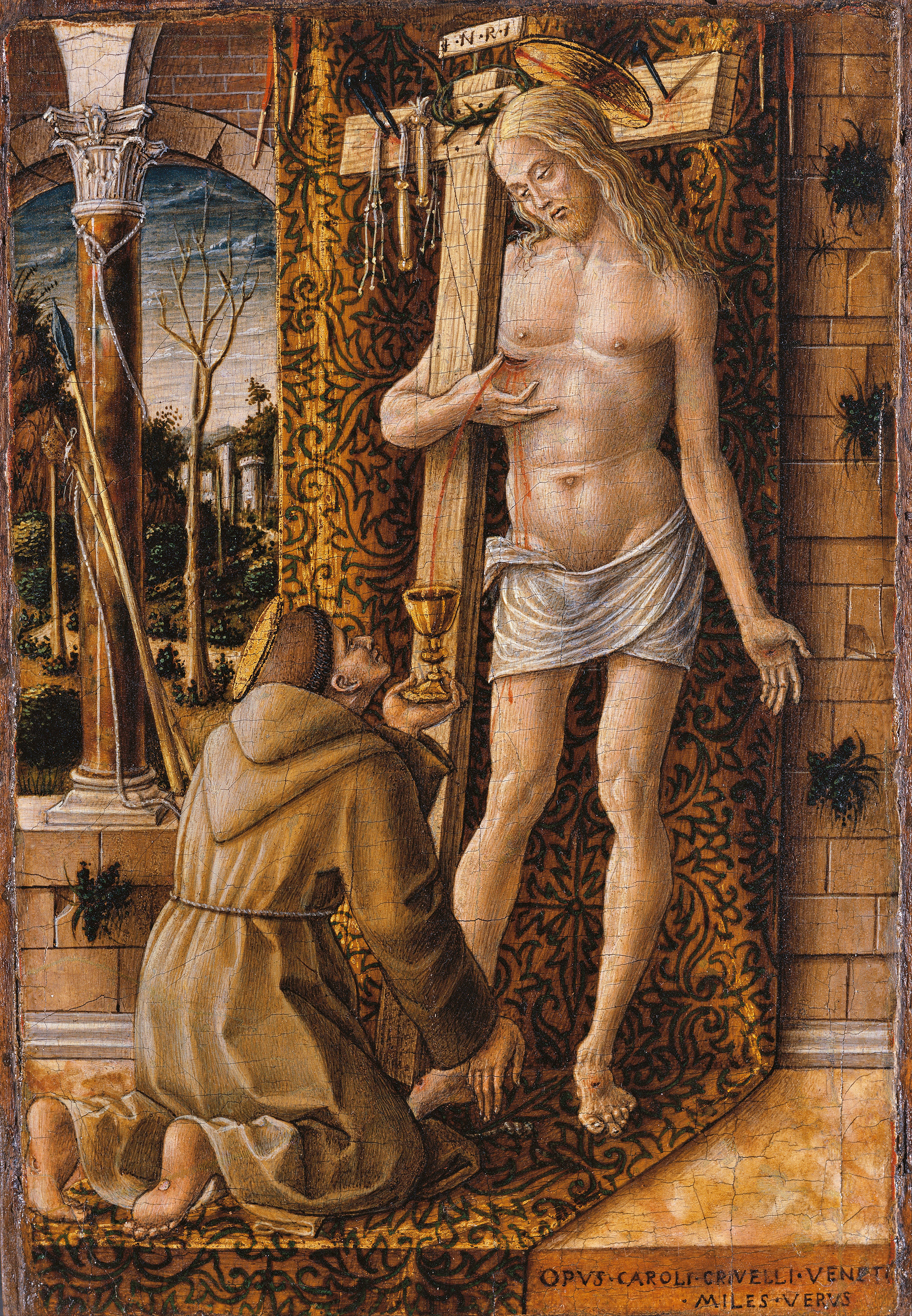 Saint Francis Collecting the Blood of Christ by Carlo Crivelli