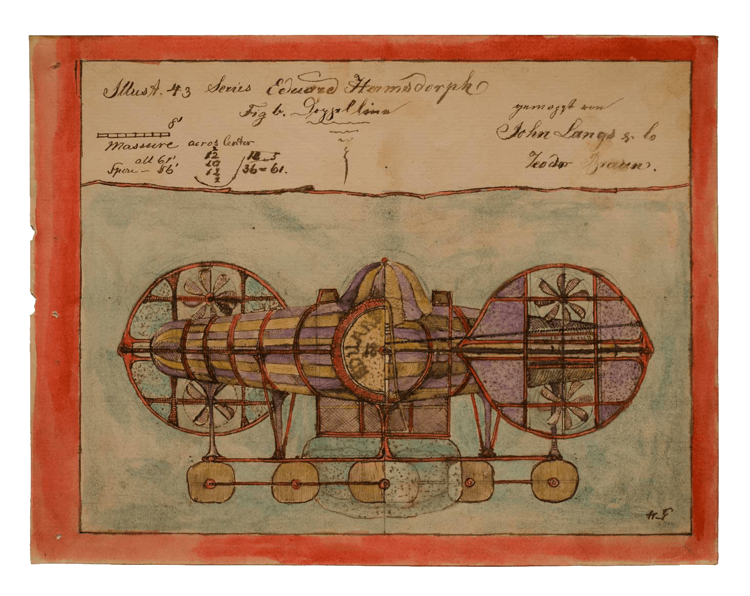 Illustration 43, Measure Across Center by Charles Dellschau