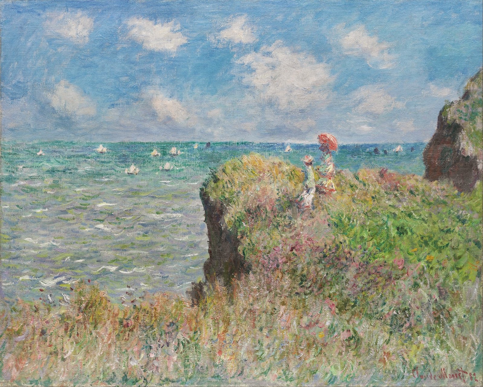 Cliff Walk at Pourville by Claude Monet