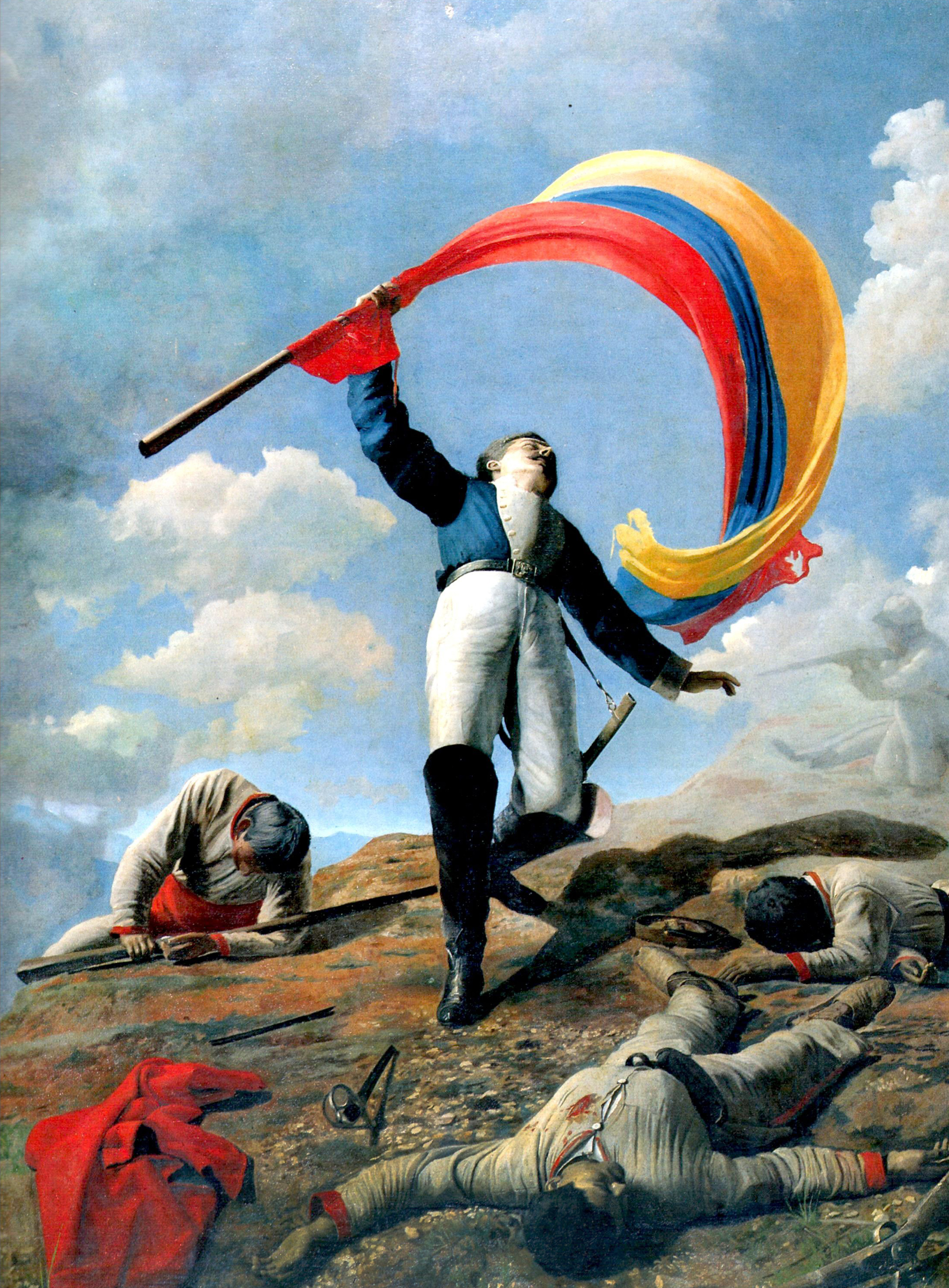 The death of Girardot in Bárbula by Cristóbal Rojas Poleo