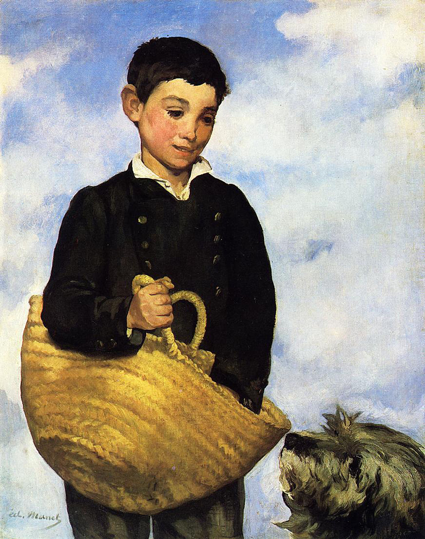 A Boy with a Dog by Édouard Manet
