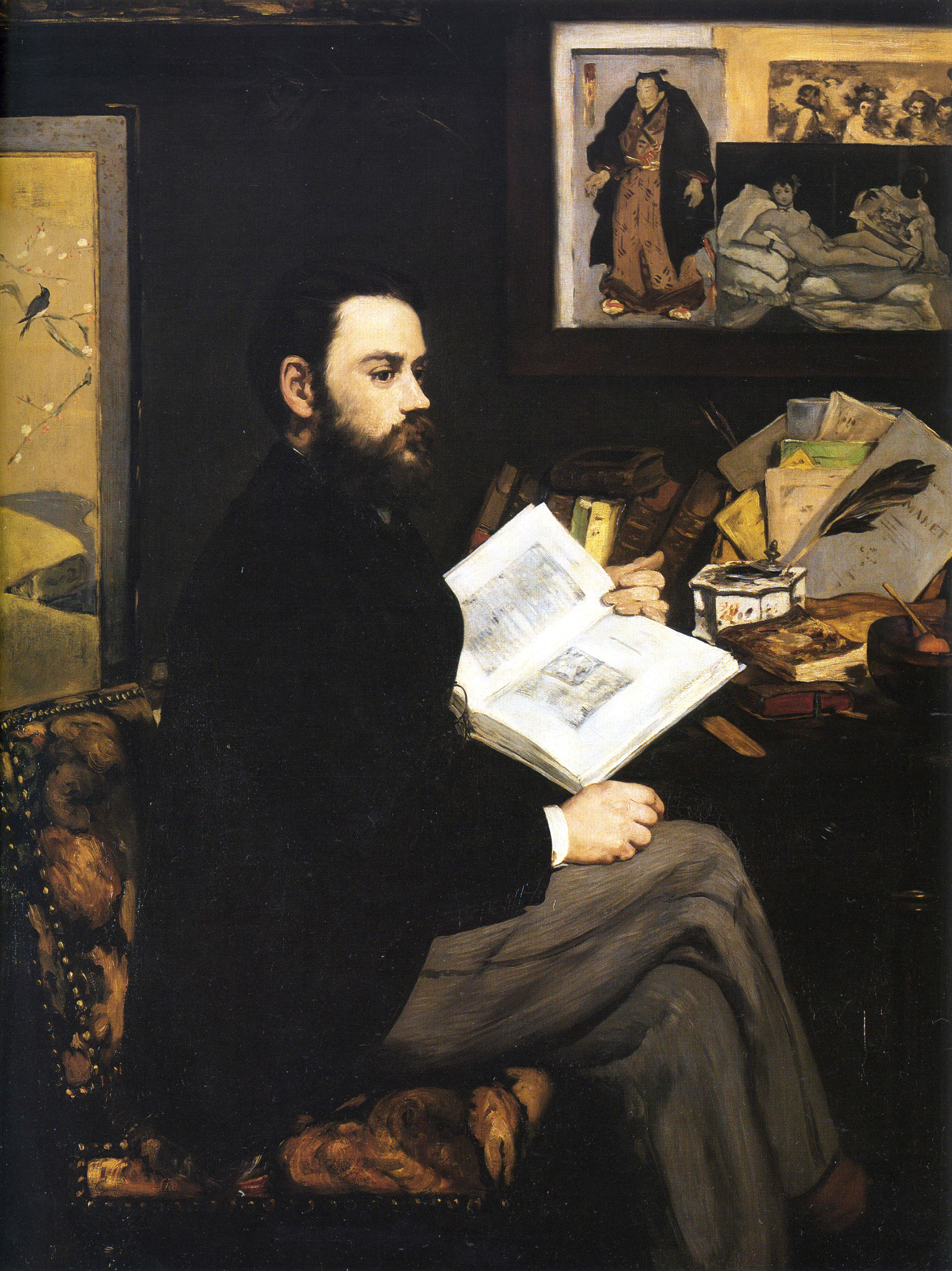 Portrait of Émile Zola by Édouard Manet