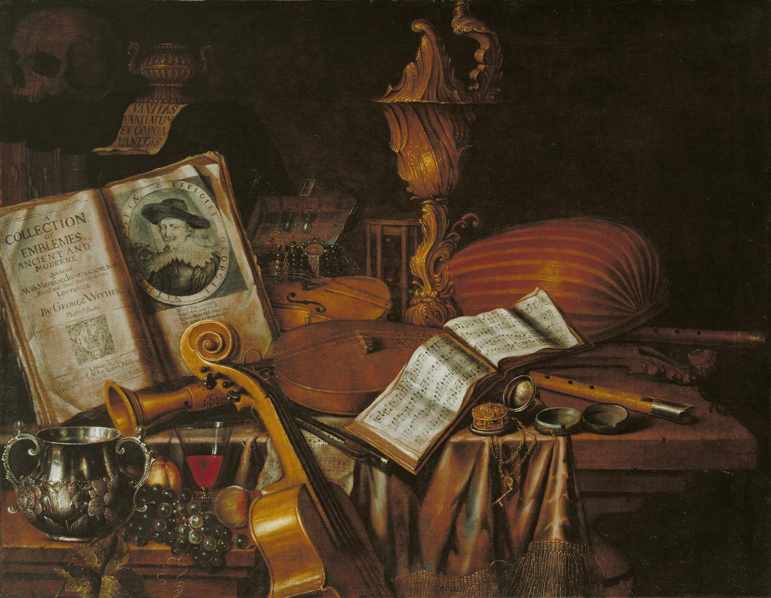 Still Life with a Volume of Wither’s ‘Emblemes’ by Edwaert Collier