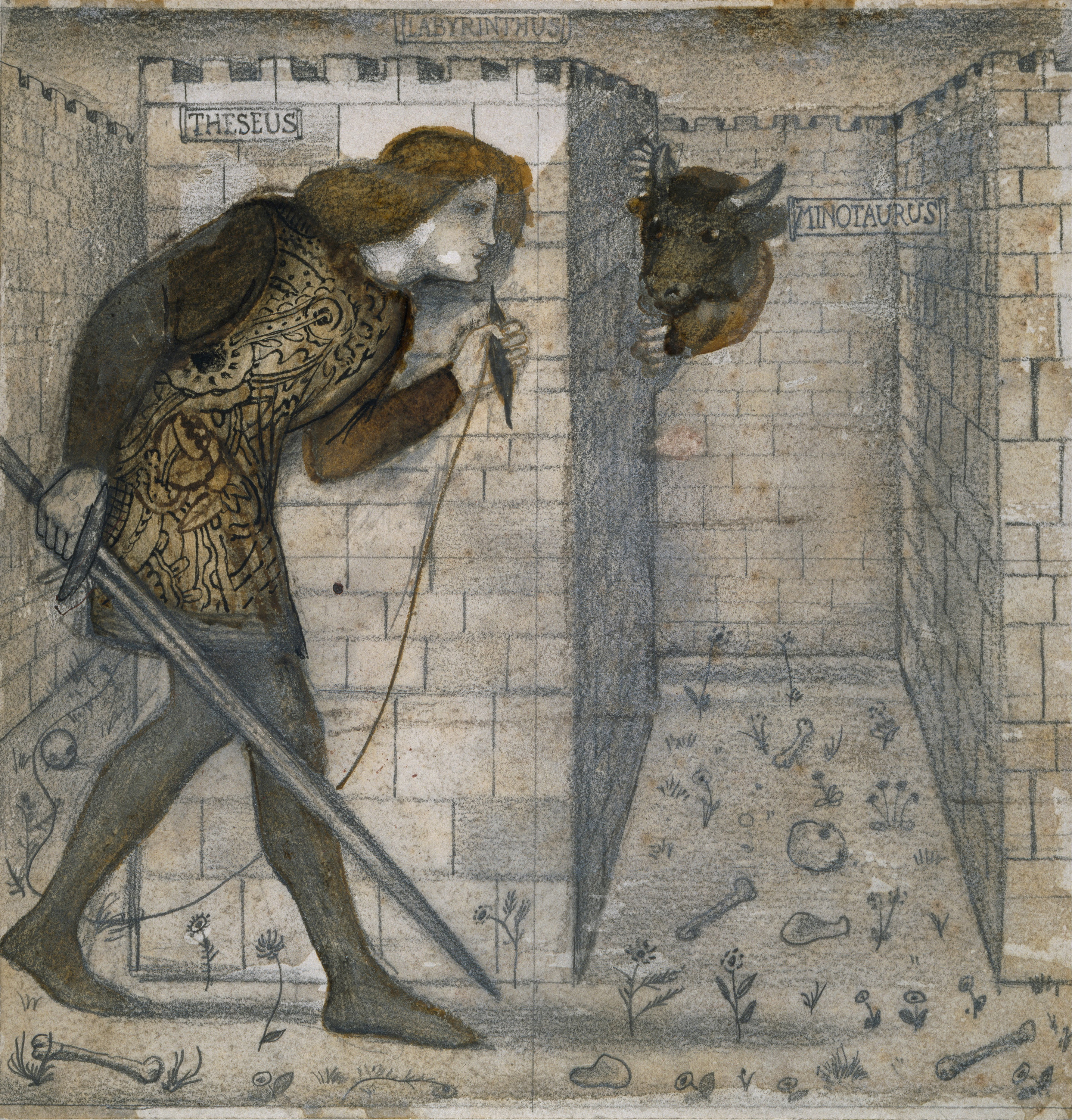 Theseus and the Minotaur by Edward Burne-Jones