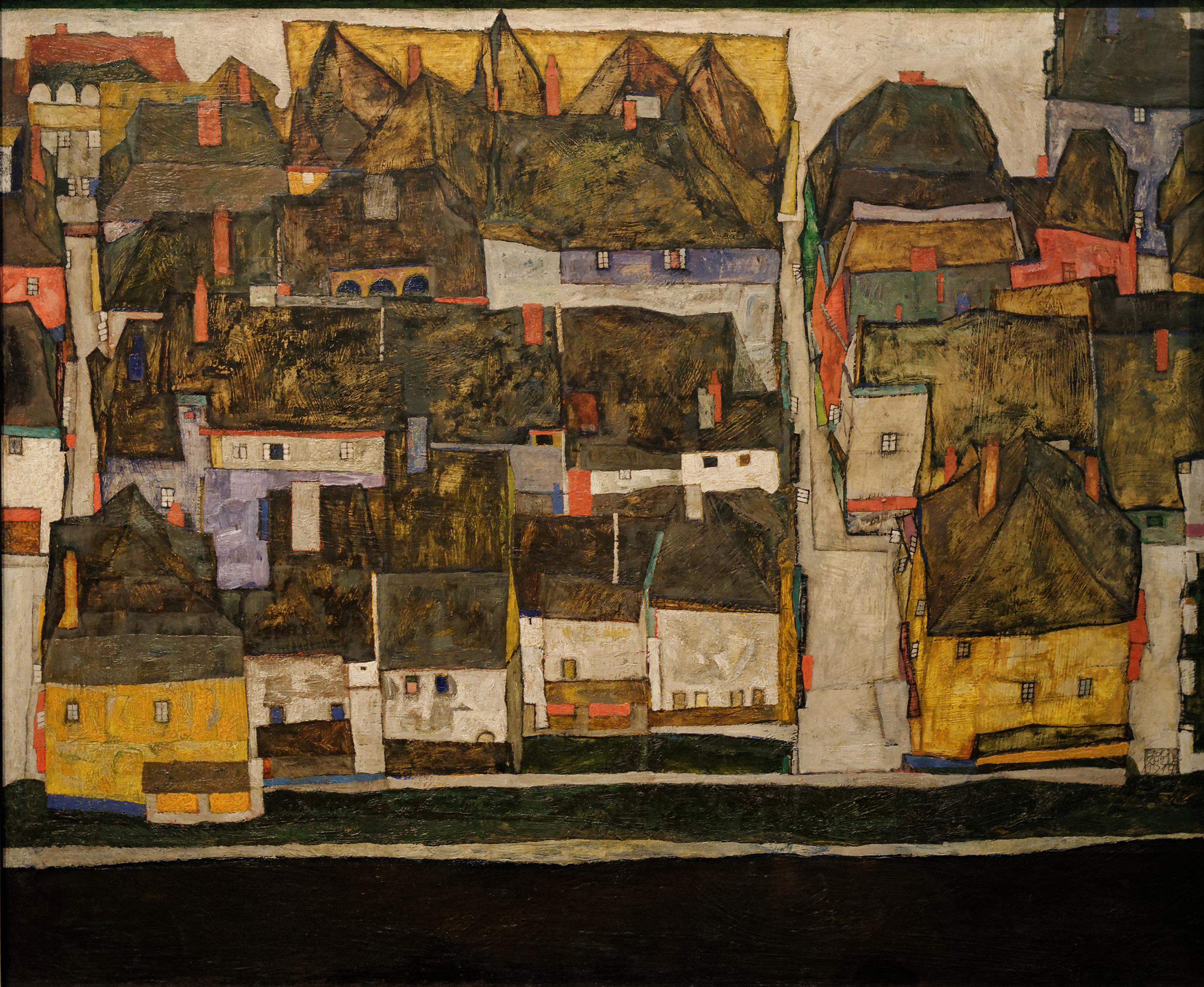 Krumau on the Moldova by Egon Schiele