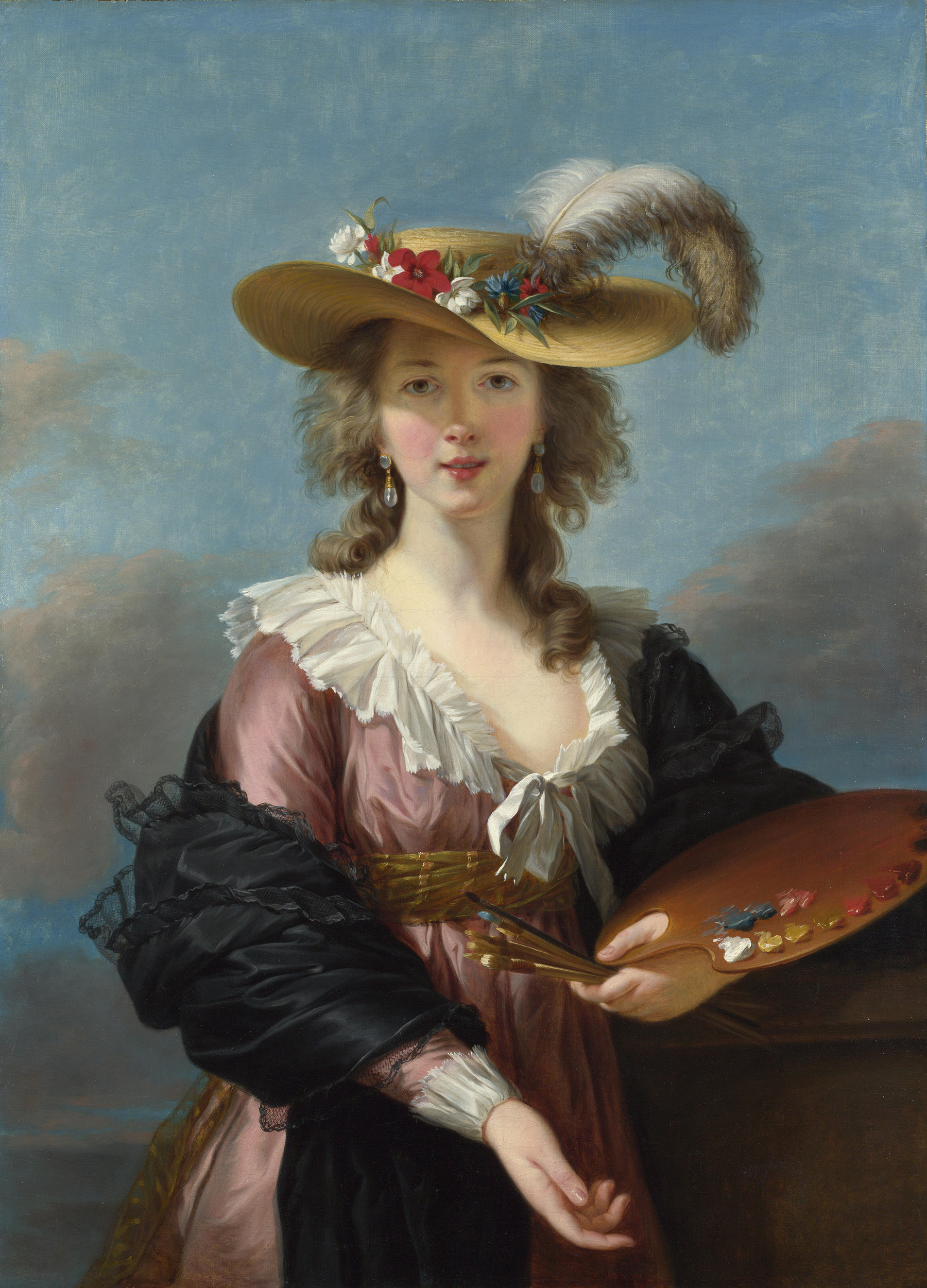 Self-portrait in a Straw Hat by Élisabeth Vigée Le Brun