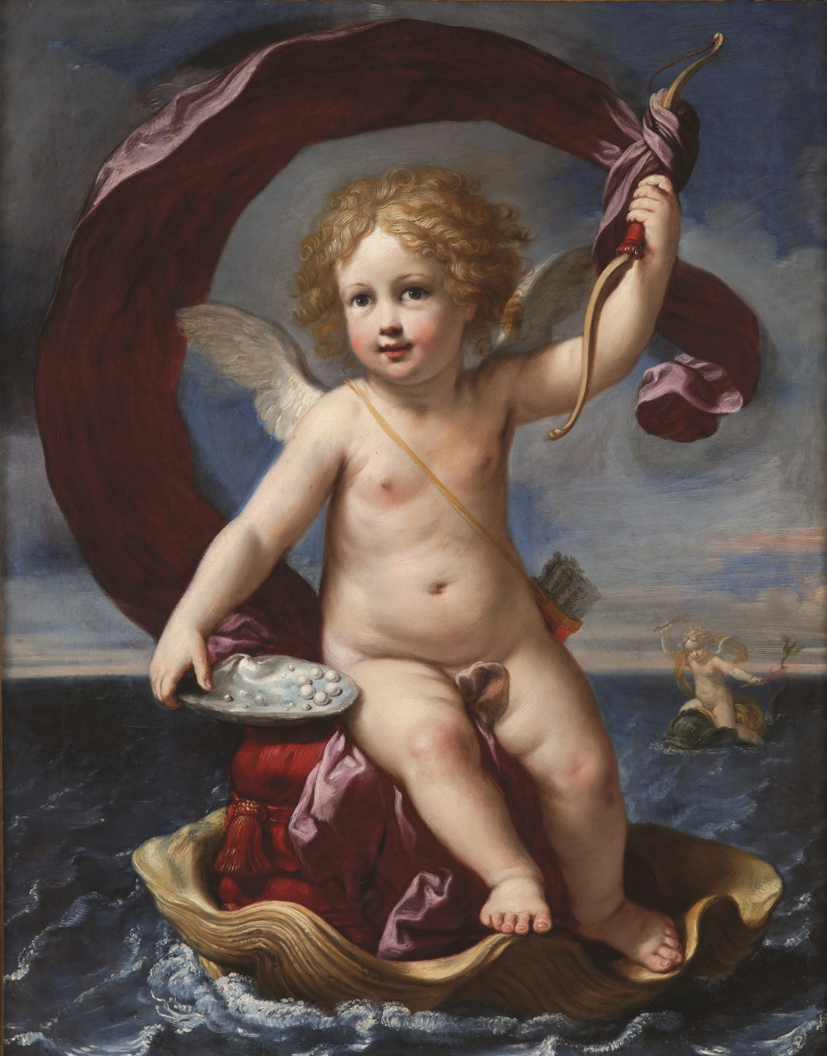 Amorino triumphant at sea (Amorino Medici) by Elisabetta Sirani