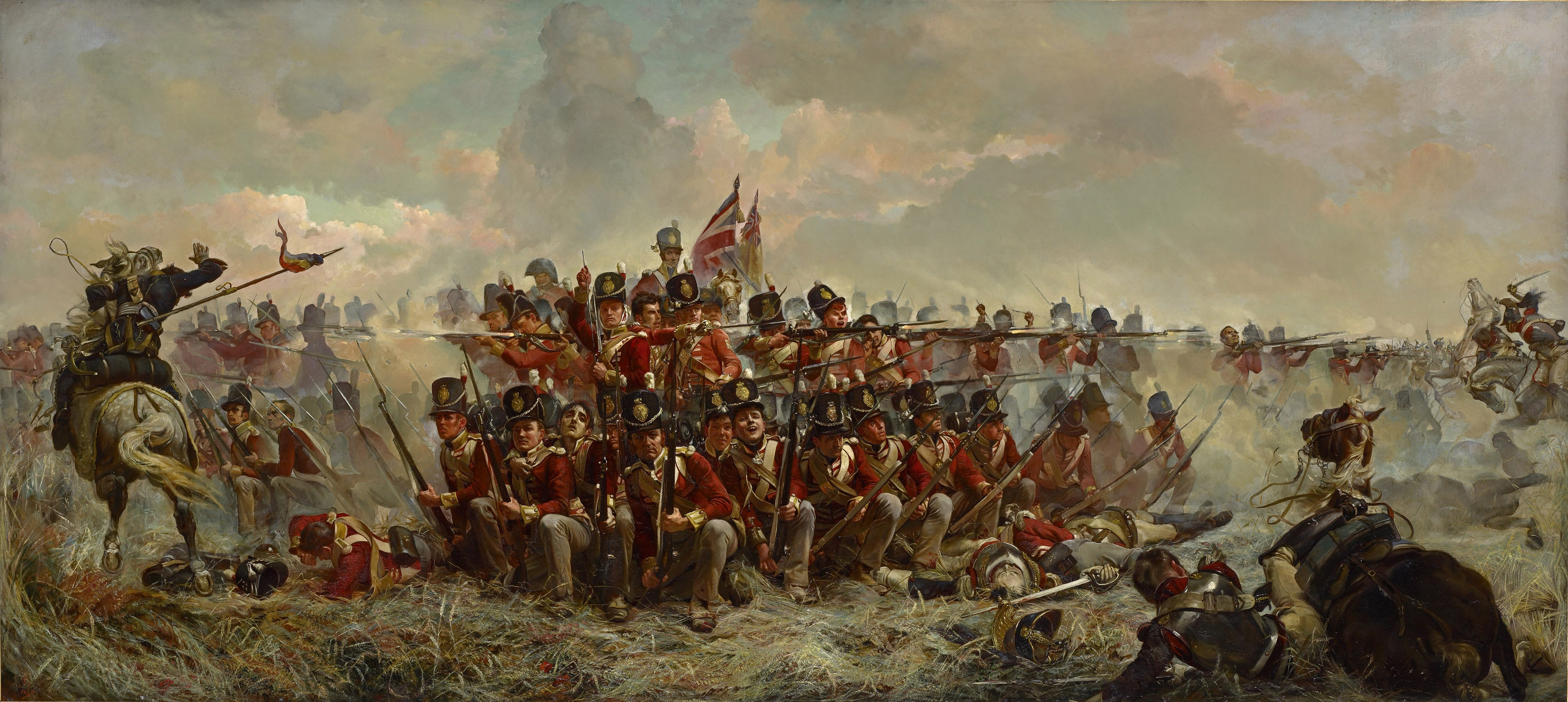 28th Regiment at Quatre Bras by Elizabeth Thompson