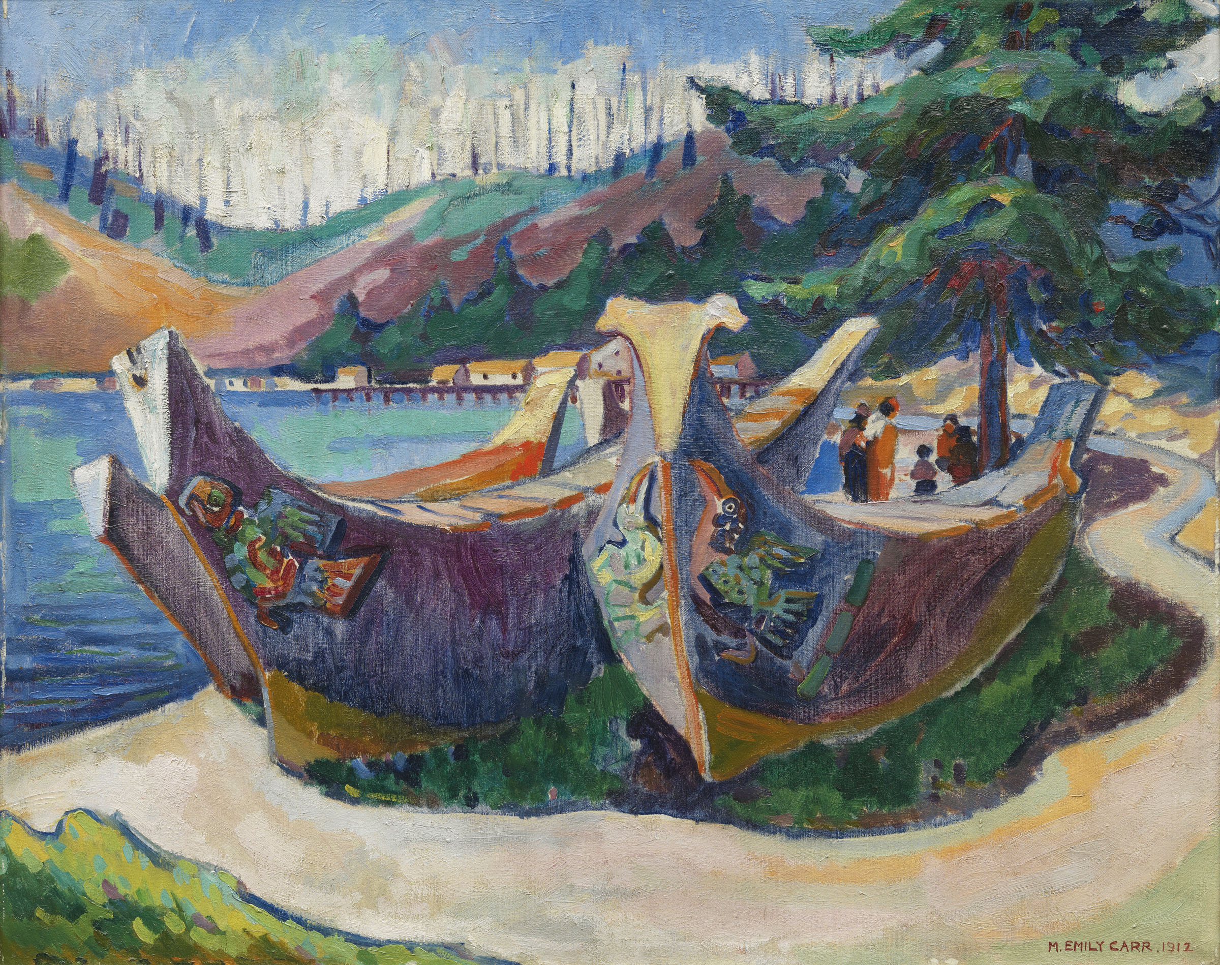 War Canoes, Alert Bay by Emily Carr