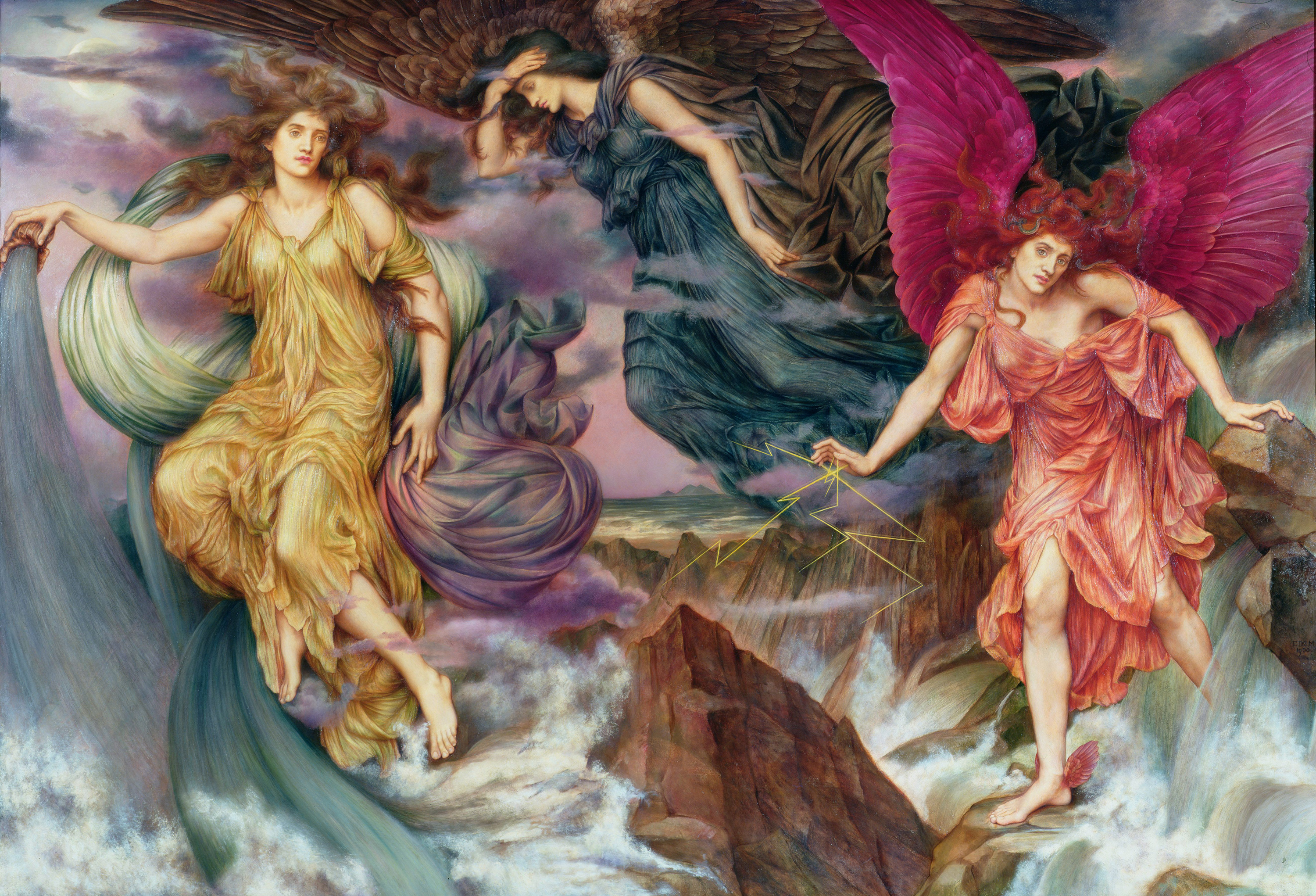 The Storm Spirits by Evelyn De Morgan