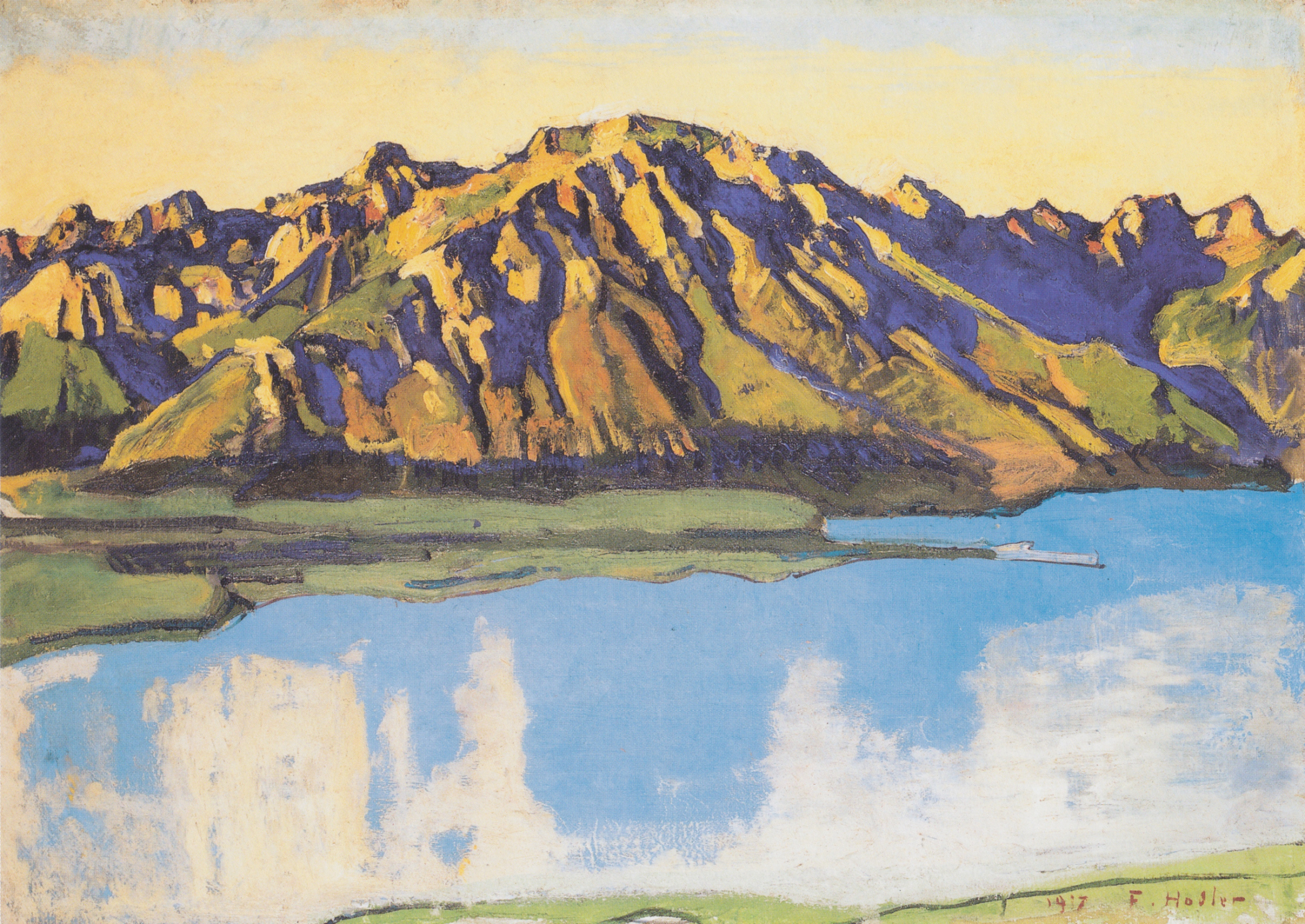The Grammont in the Morning Sun by Ferdinand Hodler