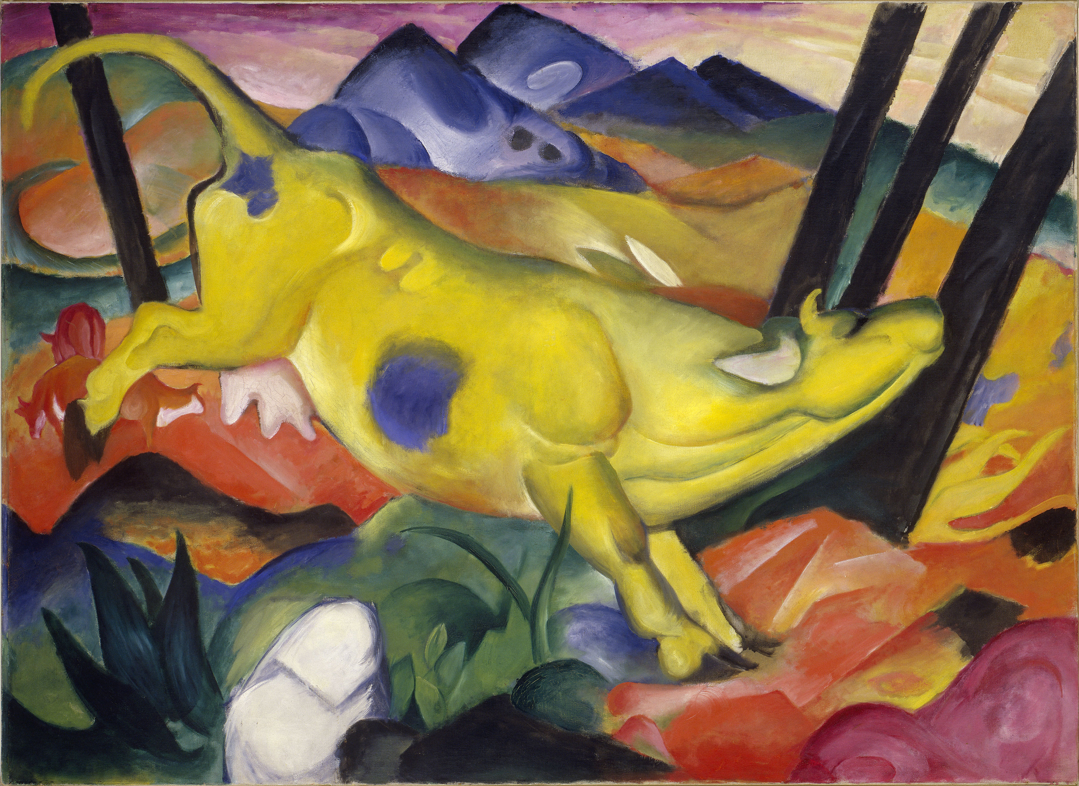 Yellow Cow by Franz Marc