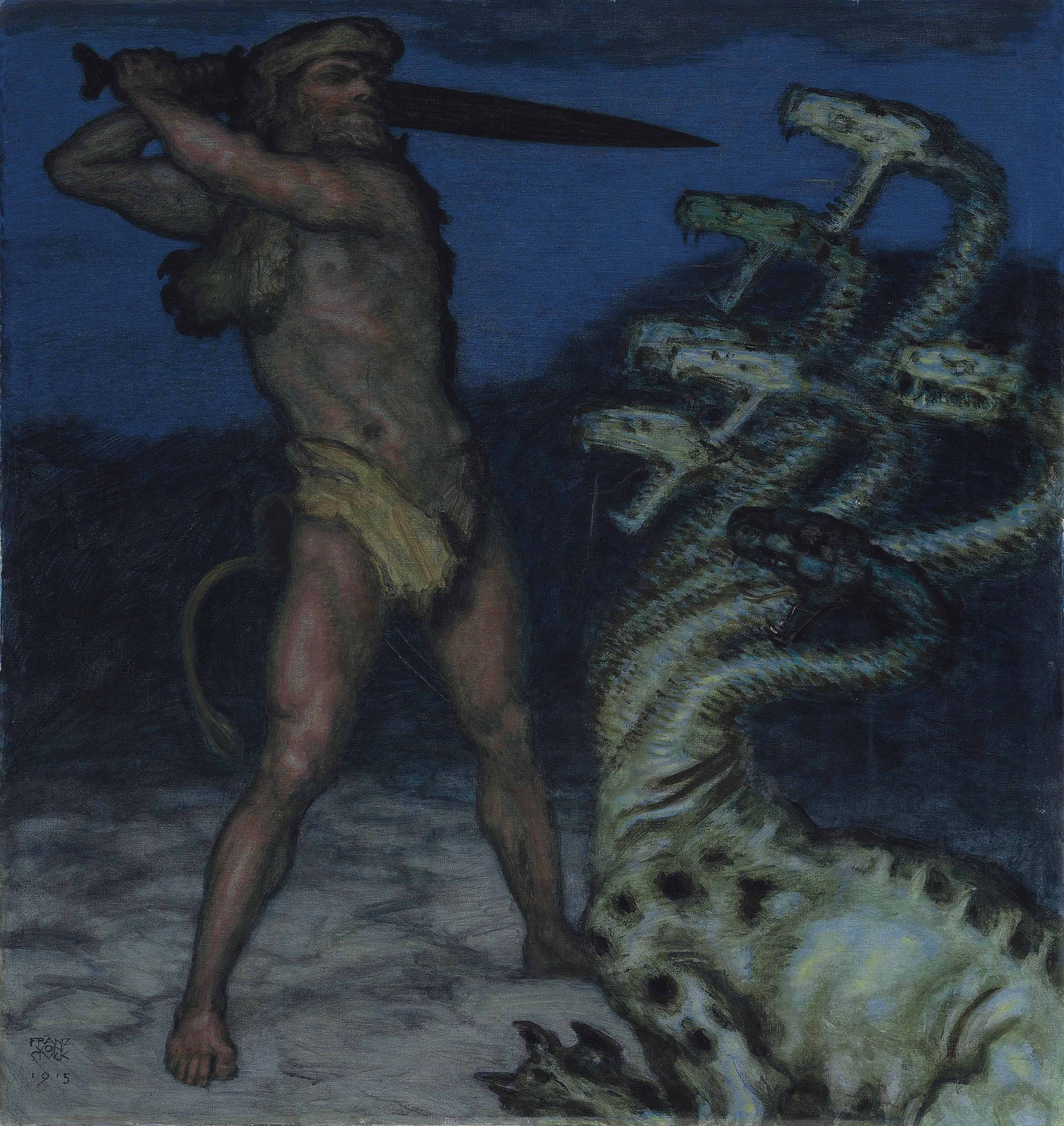 Hercules and the Hydra by Franz Stuck