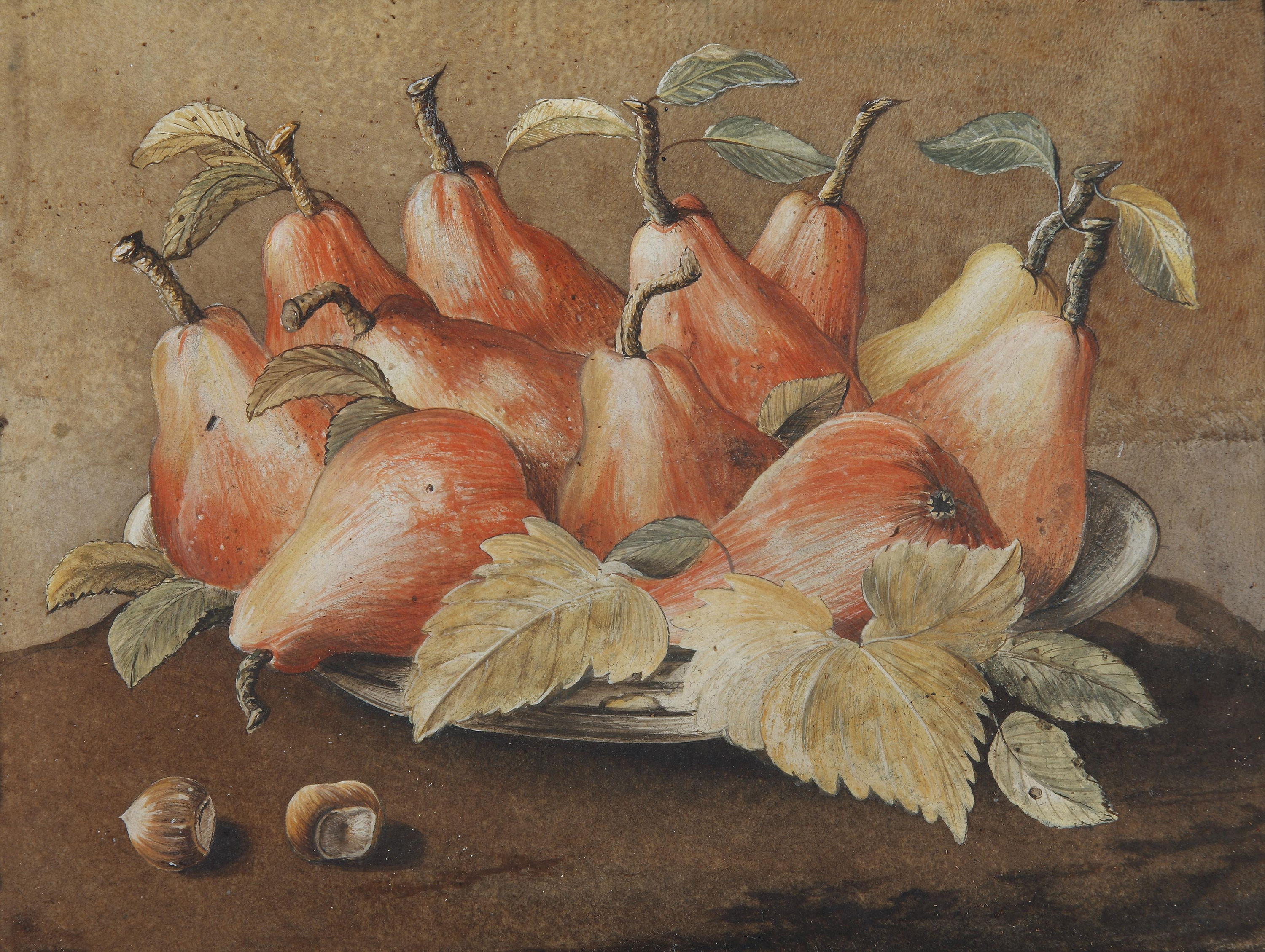 Still Life with Peaches and Carob by Giovanna Garzoni