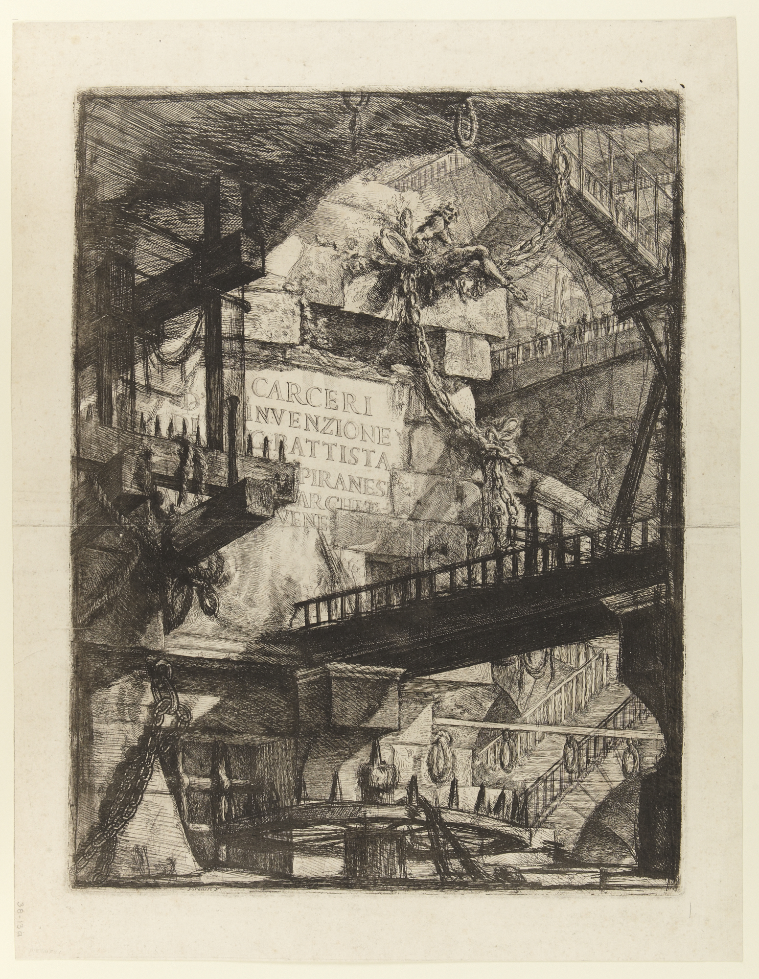Imaginary Prisons: Title Plate by Giovanni Battista Piranesi