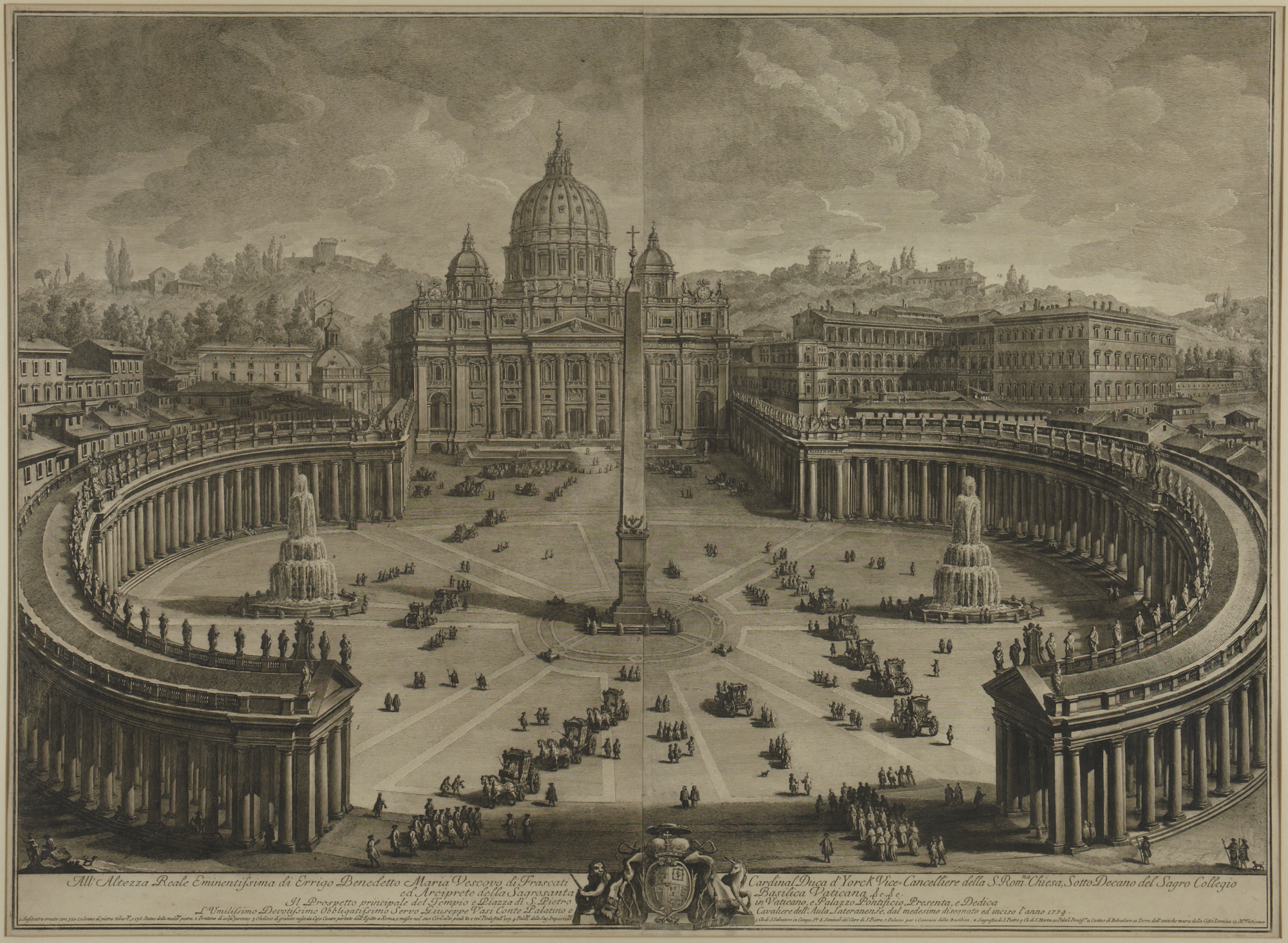 View of St. Peter's and the Piazza by Giovanni Battista Piranesi