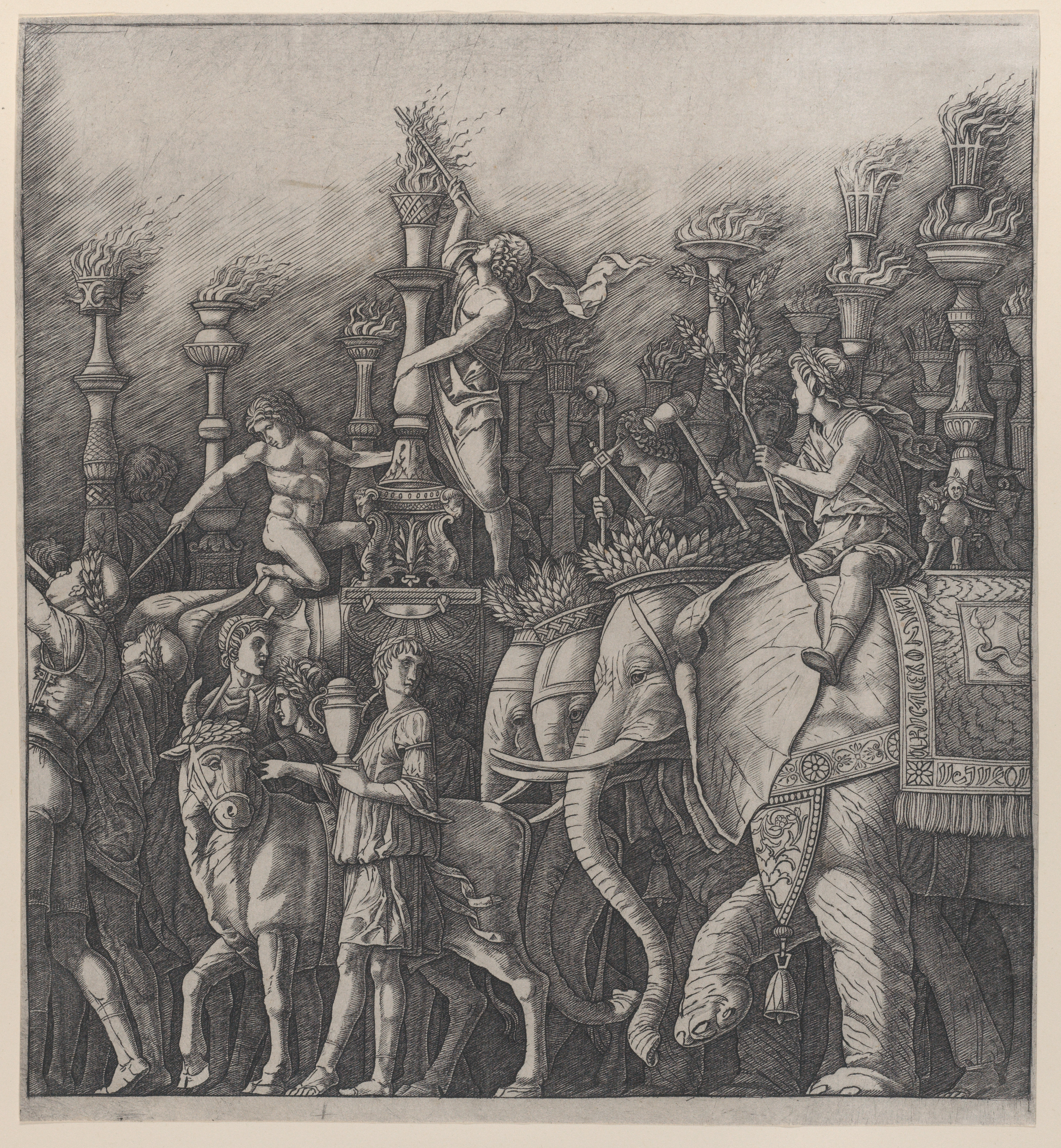 The Triumph of Caesar: the Elephants by Giulio Campagnola