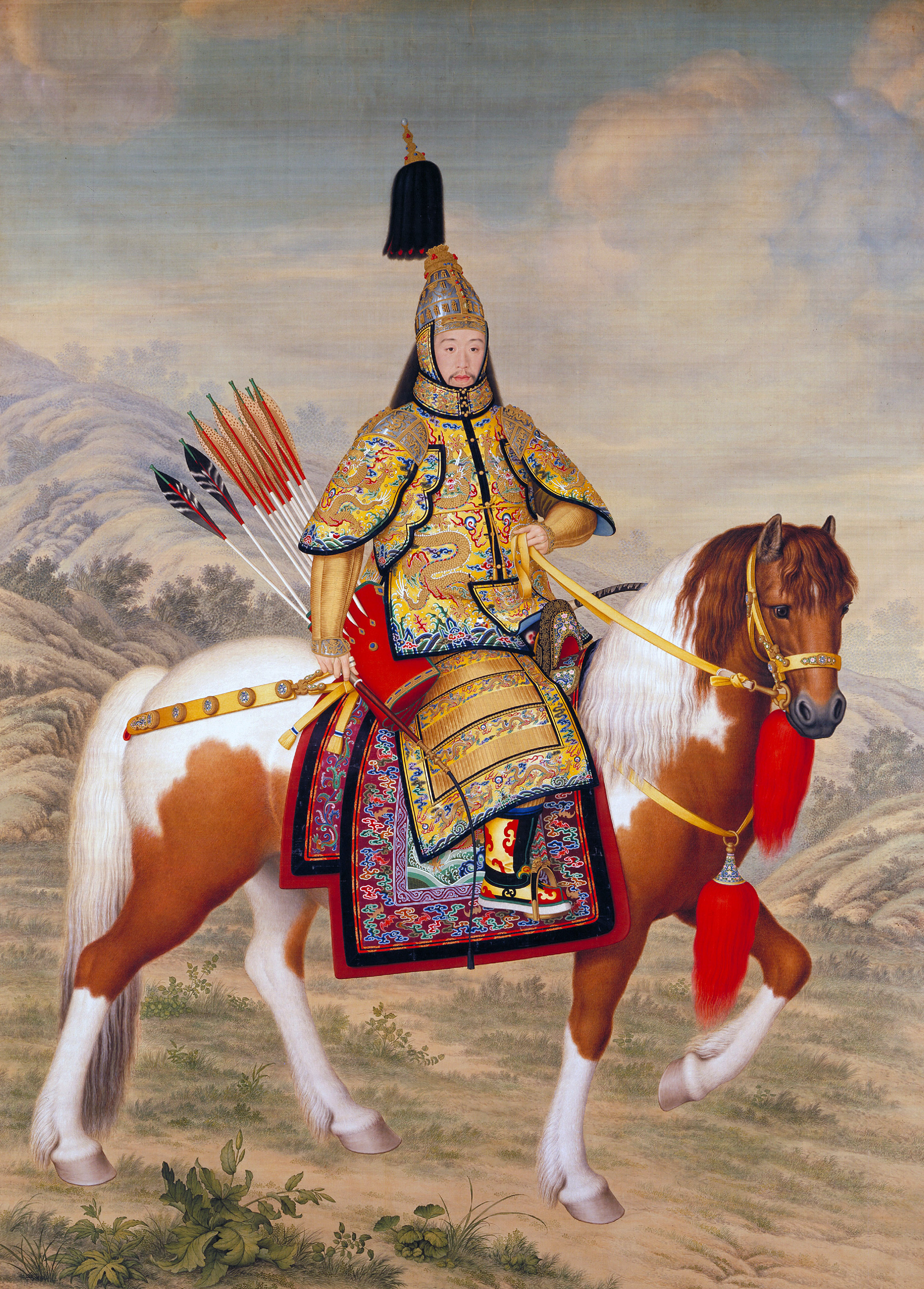 The Qianlong Emperor in Ceremonial Armour by Giuseppe Castiglione (郎世寧)