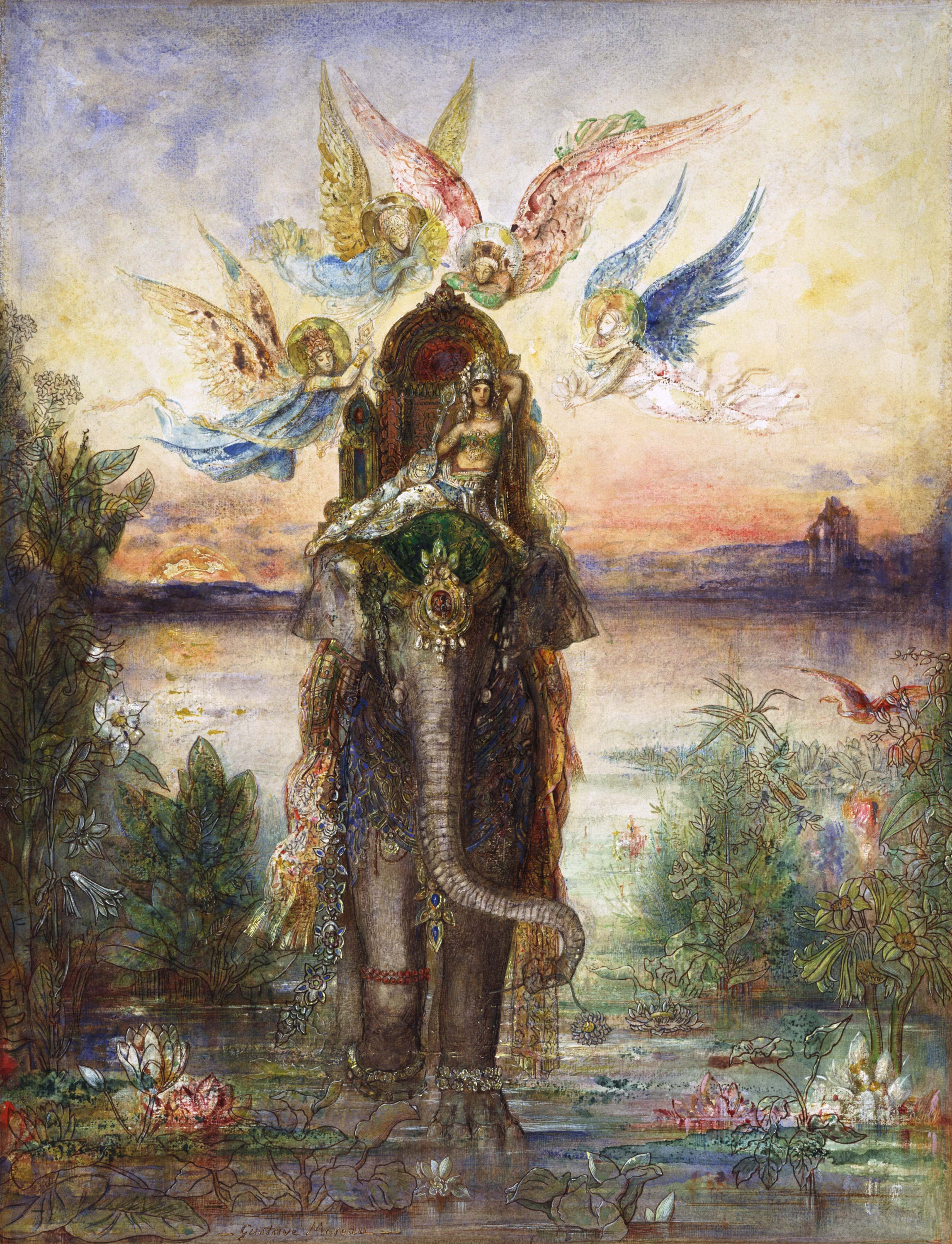 The Sacred Elephant (Péri) by Gustave Moreau