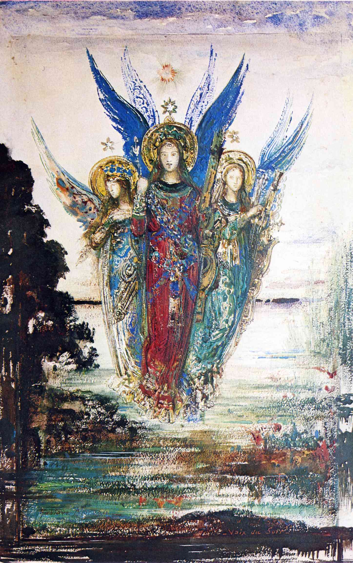 Voices Of Evening by Gustave Moreau