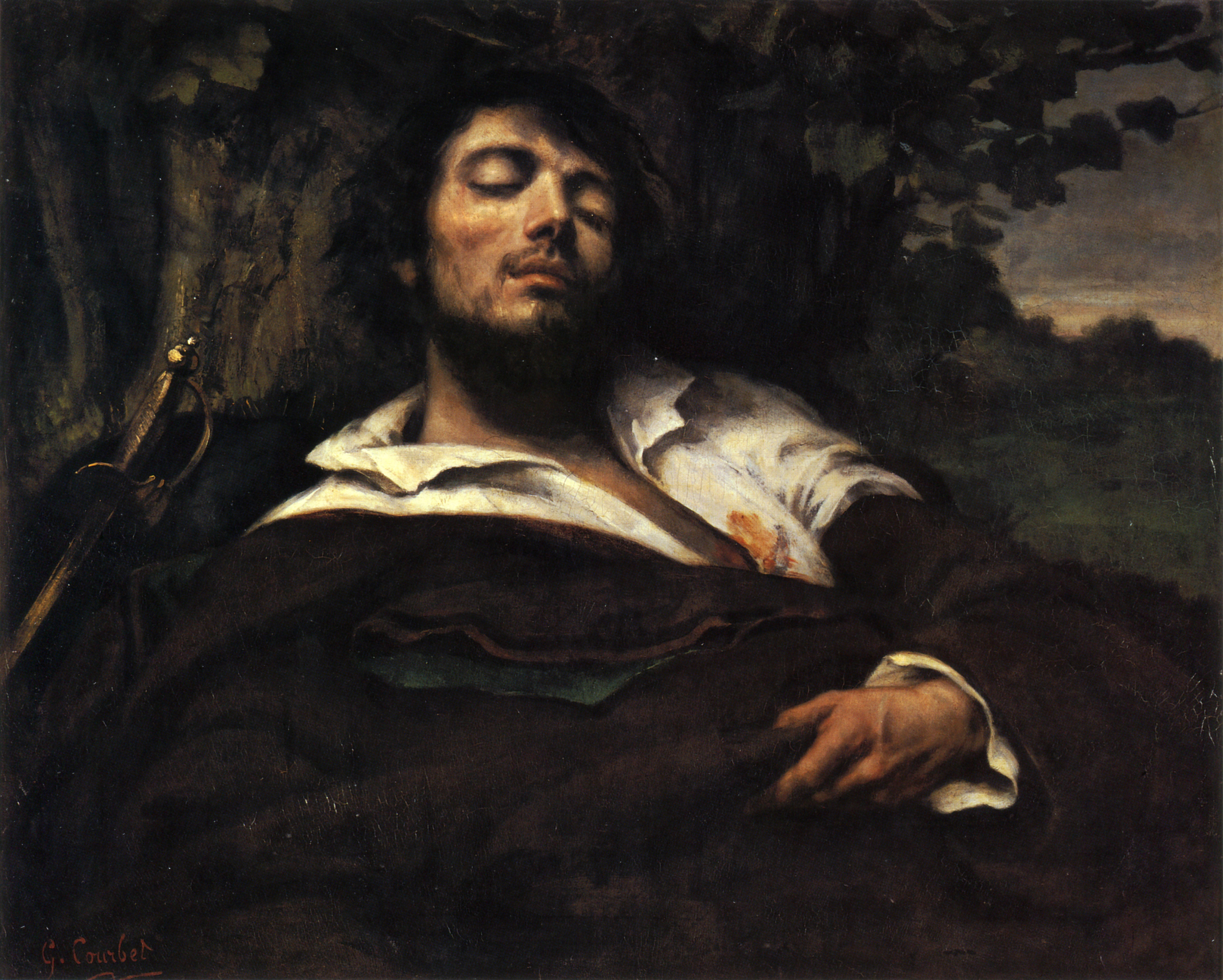 The Wounded Man by Gustave Courbet