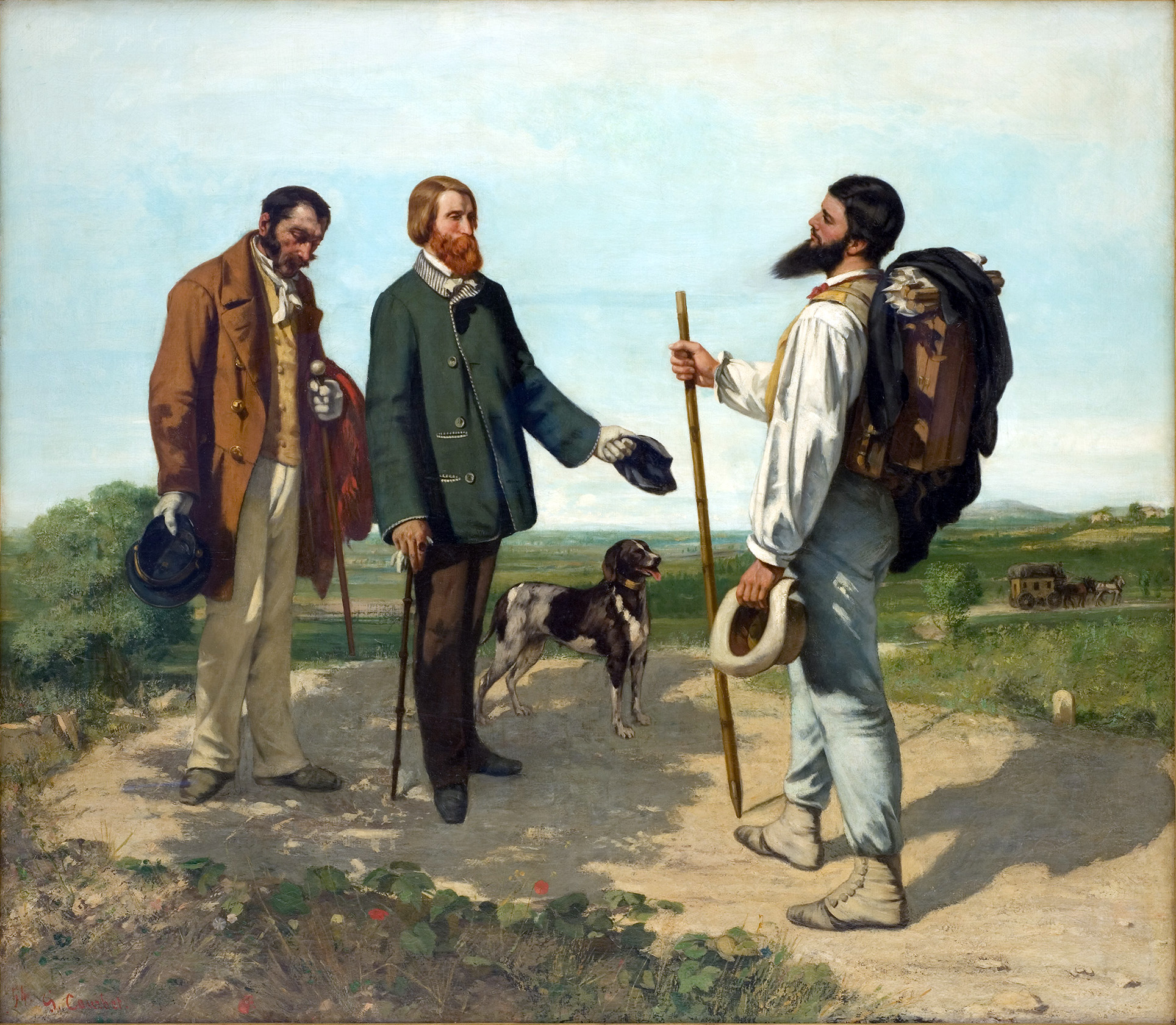 Bonjour Monsieur Courbet by Gustave Courbet