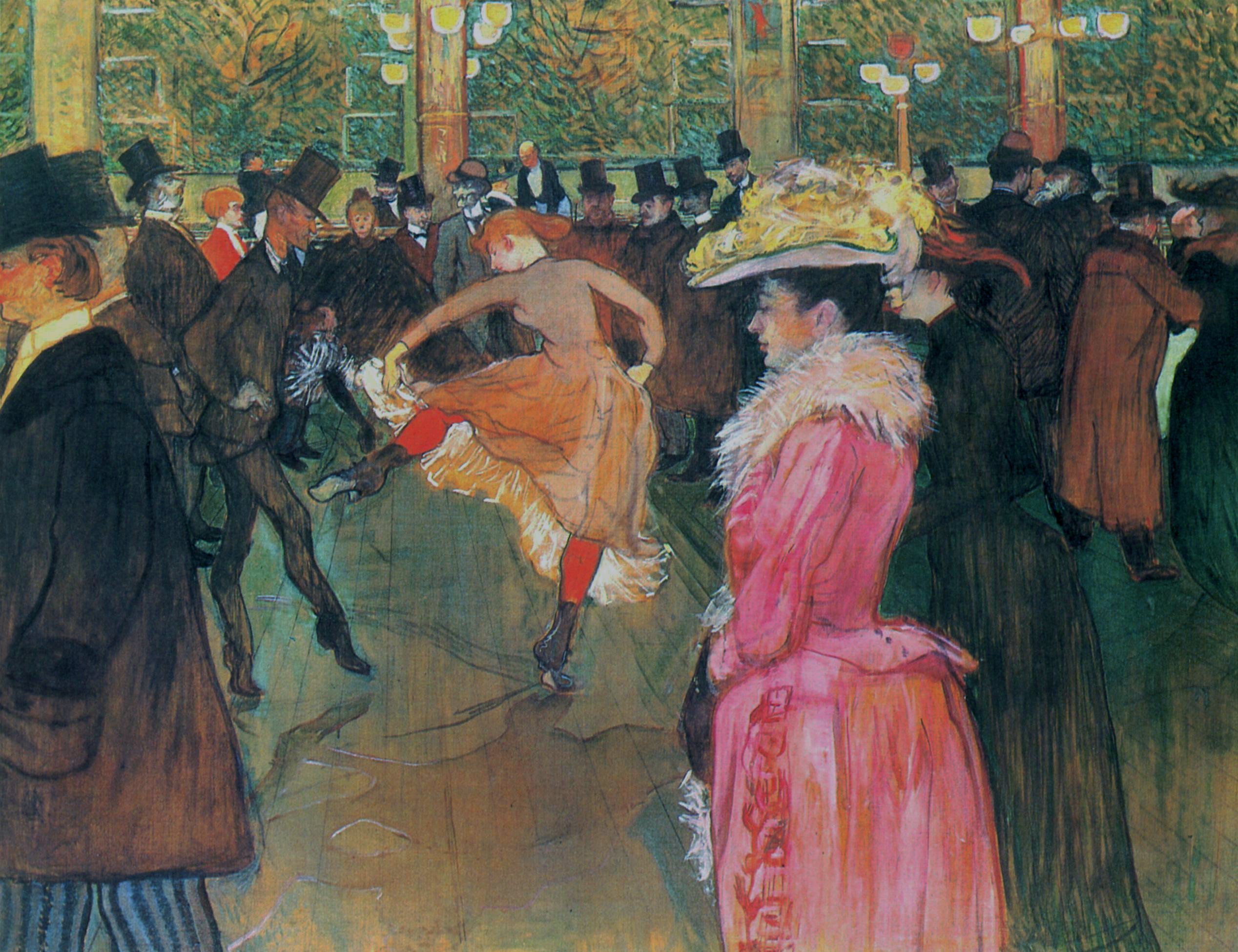 At The Moulin Rouge, The Dance by Henri de Toulouse-Lautrec
