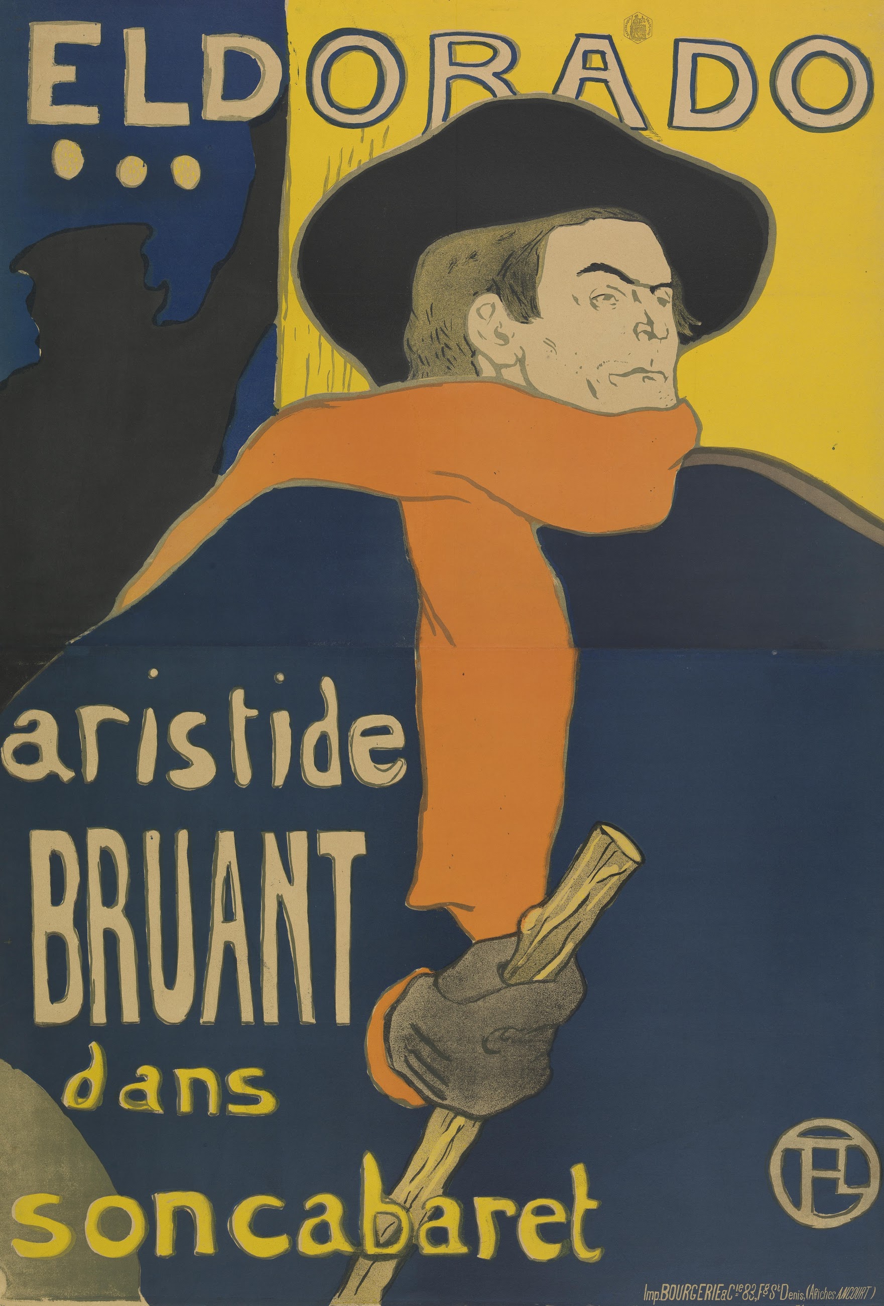 Poster for the performance of Artistide Bruant by Henri de Toulouse-Lautrec