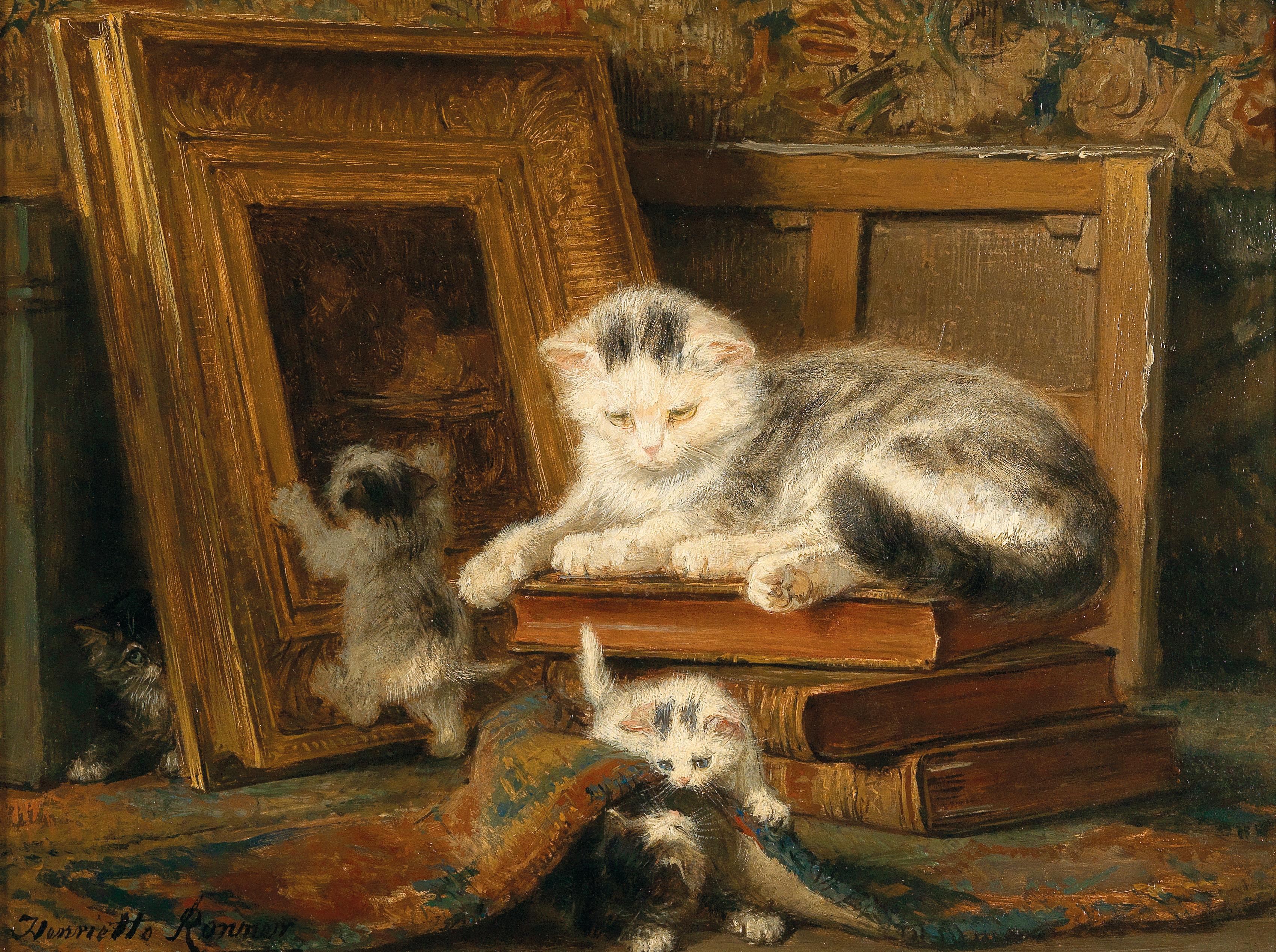 Hide and seek by Henriëtte Ronner-Knip