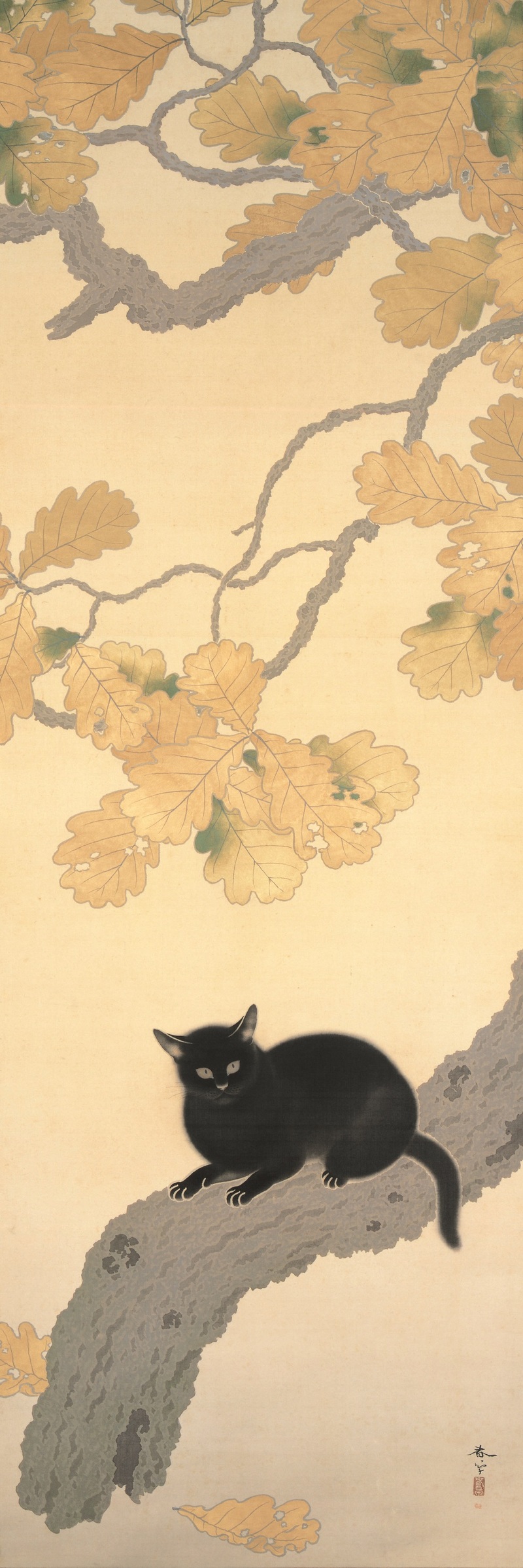 Black Cat, 黒き猫 by Hishida Shunsō