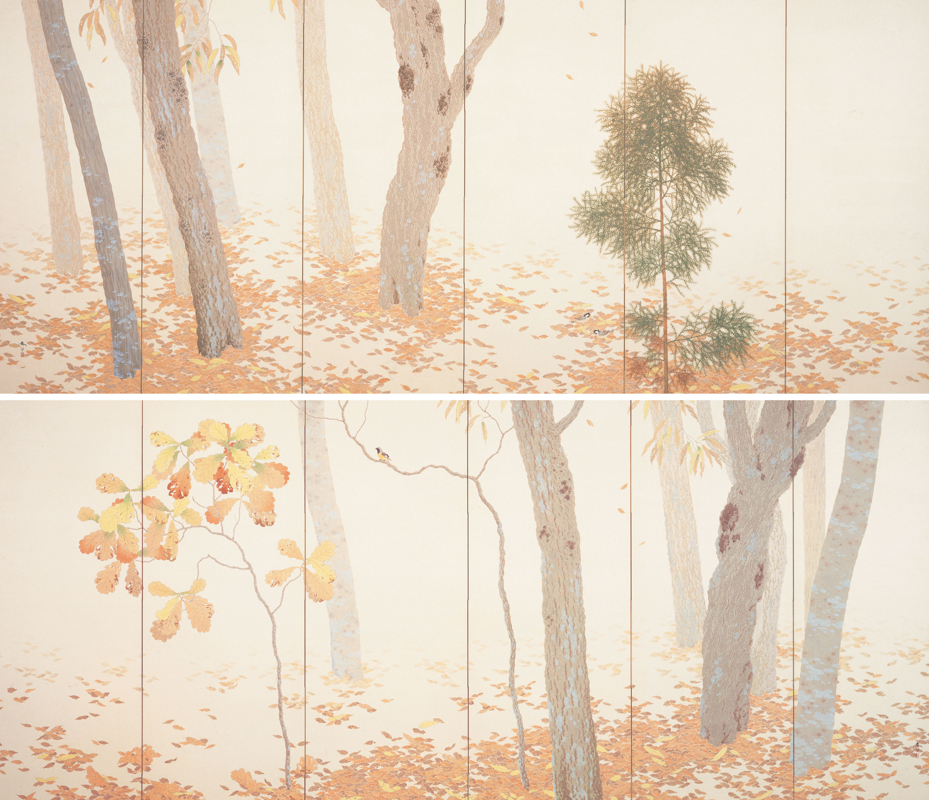 Fallen Leaves, 落ち葉 (Ochiba) by Hishida Shunsō