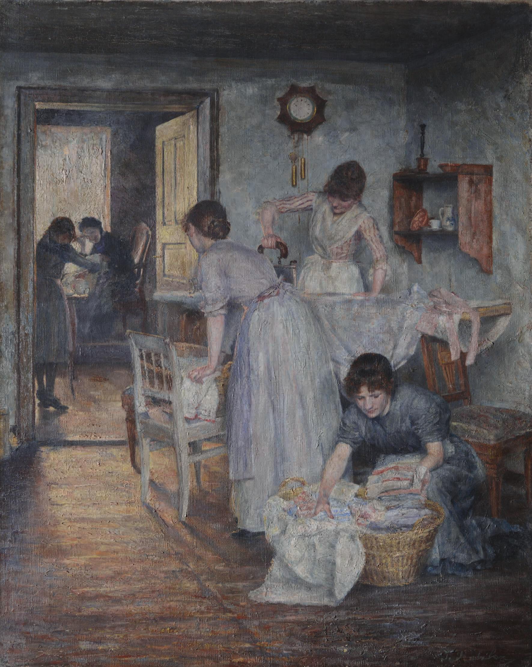 Women Ironing by Ivana Kobilca