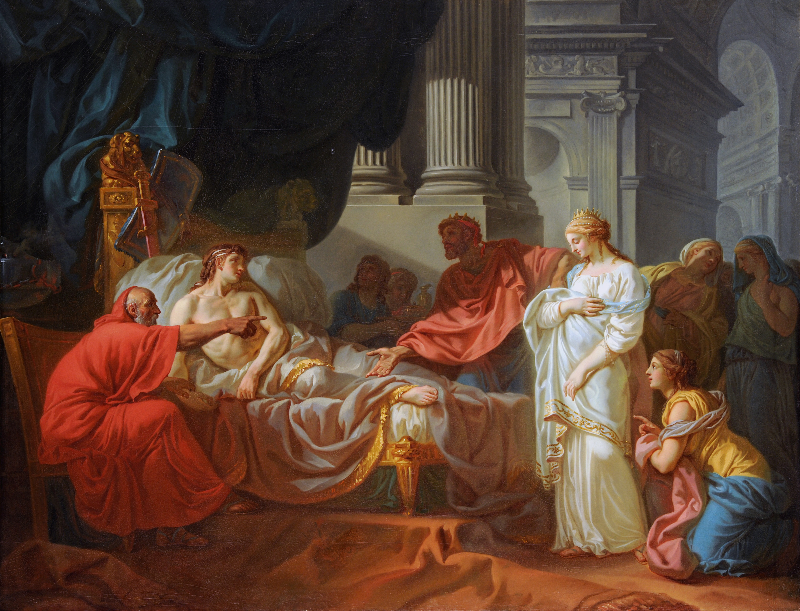 Erasistratus Discovers the Cause of Antiochus's Disease by Jacques-Louis David